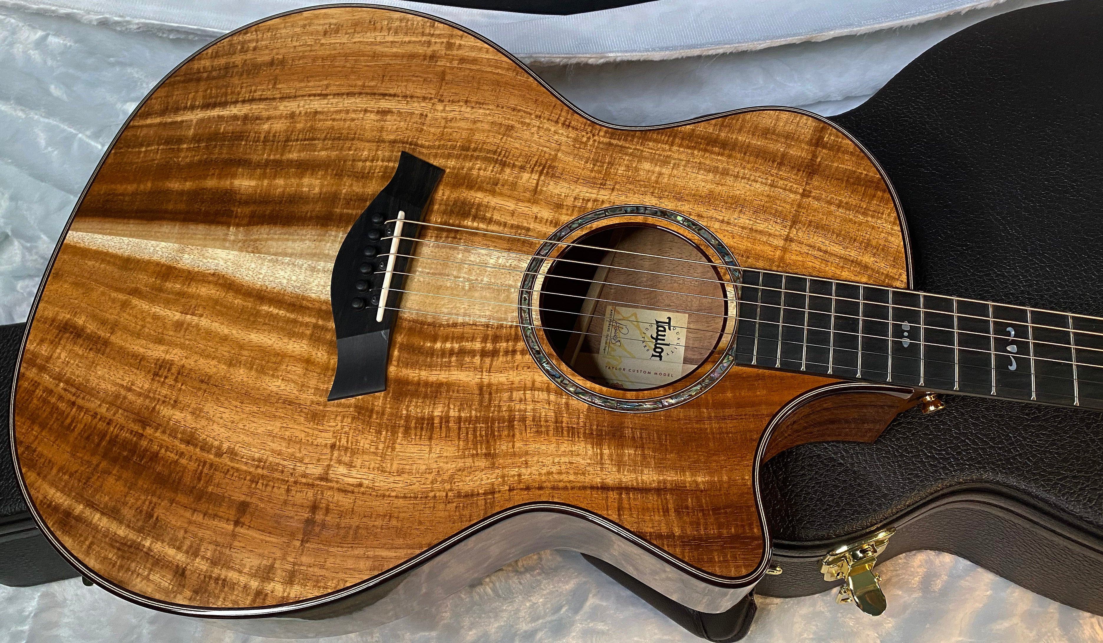 NEW! Taylor Custom 724ce Acoustic-Electric Guitar - Natural Gloss - AAAAA Hand Picked Koa - WOW! Authorized Dealer - G05888