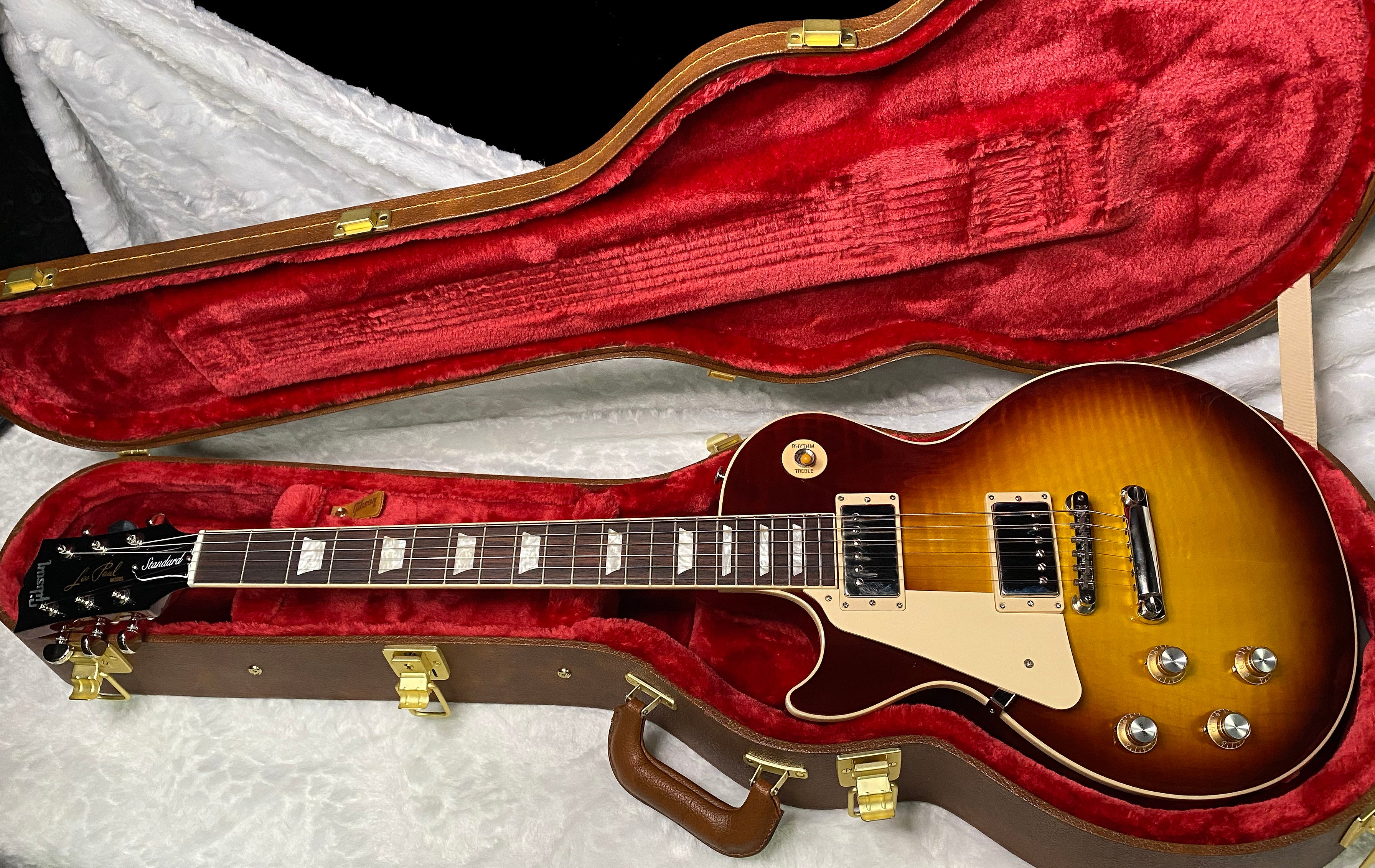 NEW! Gibson Les Paul 60's Standard Iced Tea - Left Handed - Authorized Dealer - Beautiful Flame Maple Top - 10.1 lbs - G07354