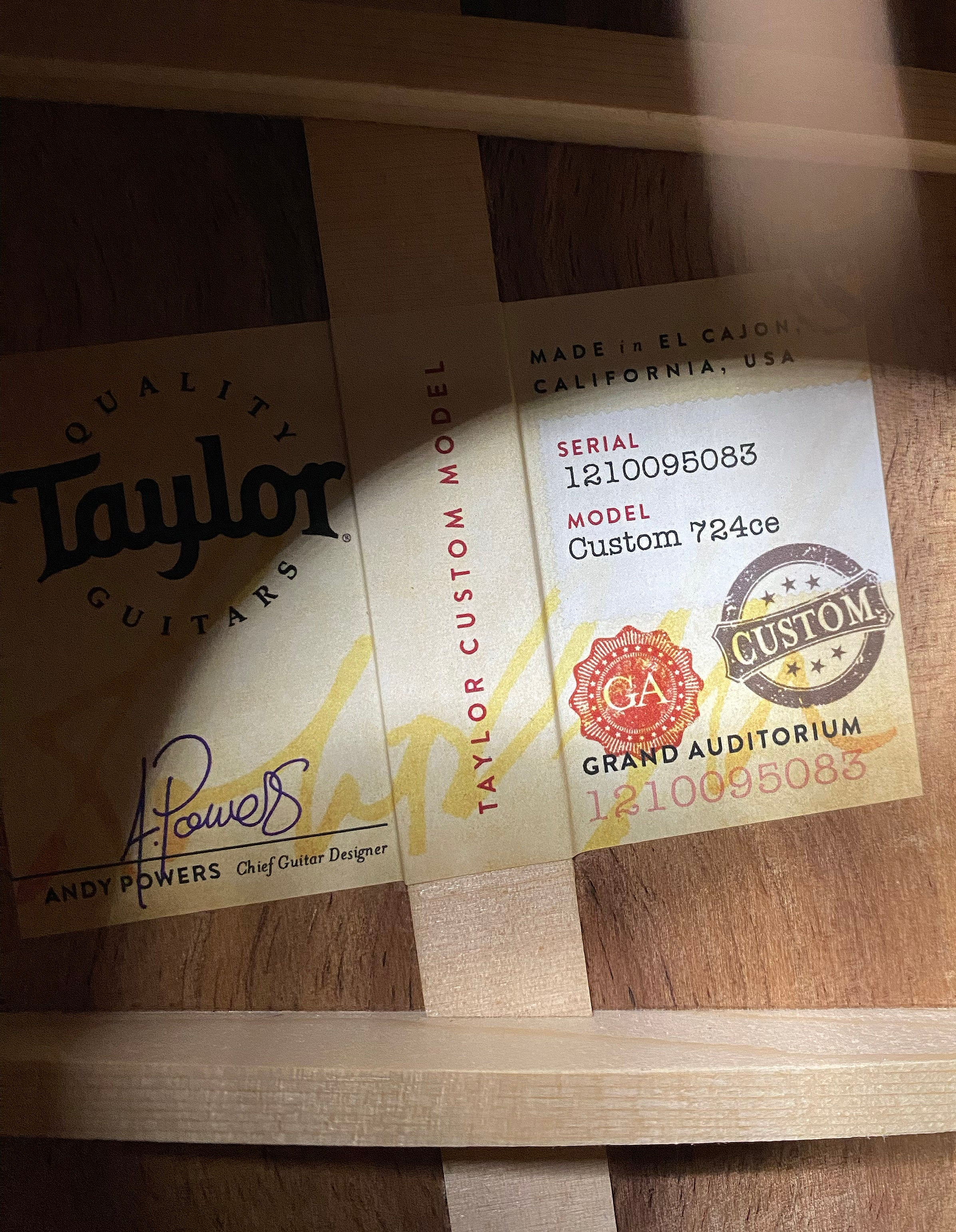 NEW! Taylor Custom 724ce Acoustic-Electric Guitar - Natural Gloss - AAAAA Hand Picked Koa - WOW! Authorized Dealer - G05888