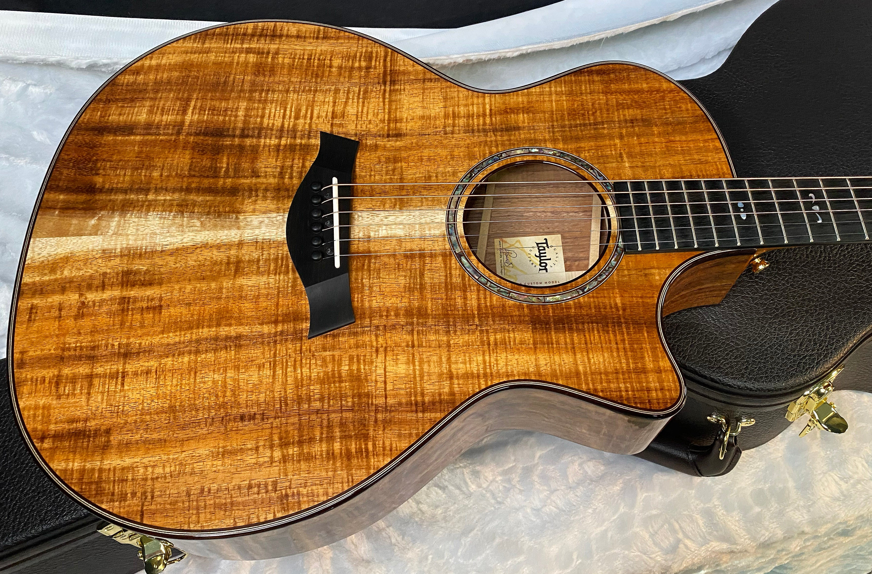 NEW! Taylor Custom 724ce Acoustic-Electric Guitar - Natural Gloss - AAAAA Hand Picked Koa - WOW! Authorized Dealer - G05891