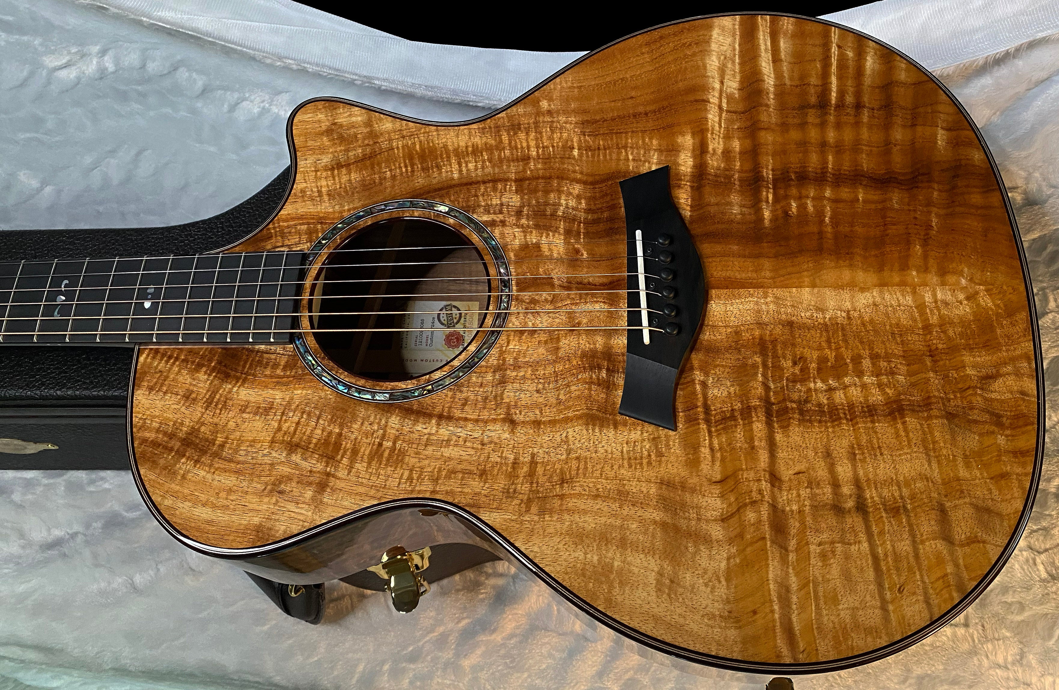 NEW! Taylor Custom 724ce Acoustic-Electric Guitar - Natural Gloss - AAAAA Hand Picked Koa - WOW! Authorized Dealer - G05889