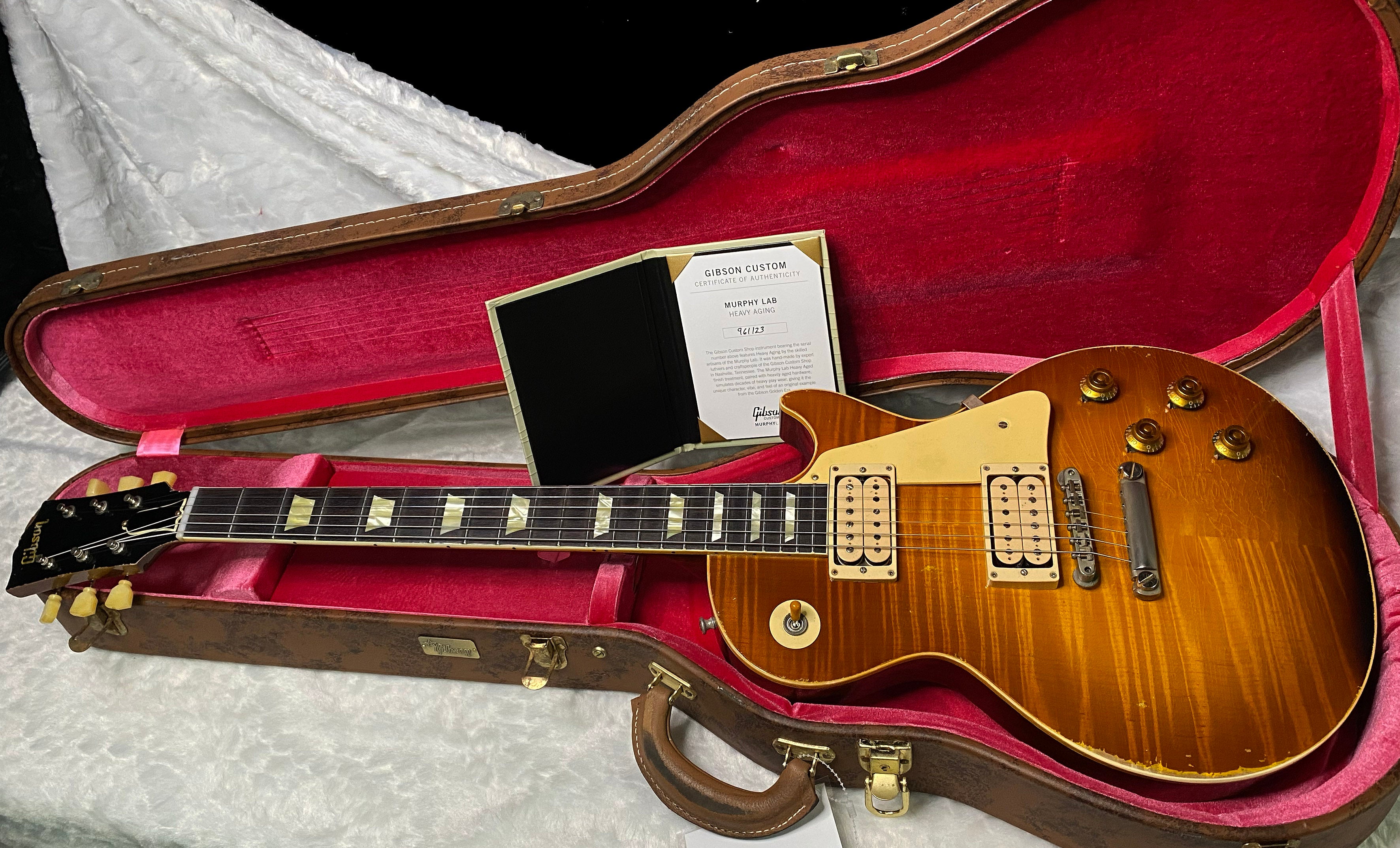 NEW! Gibson Custom 1959 Les Paul Standard Resissue Electric Guitar - Beauty of the Burst #86 Heavy Aged - MONSTER TOP! - Authorized Dealer -G07374