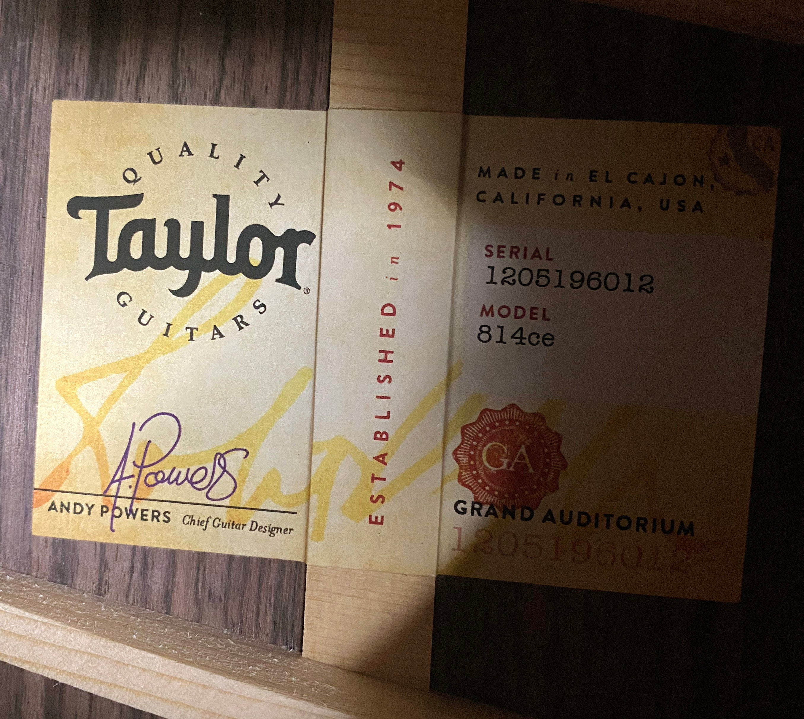 NEW ! Taylor 814ce Next Generation Acoustic-Electric Guitar - Natural Gloss - 4.6lbs - Authorized Dealer - G07376