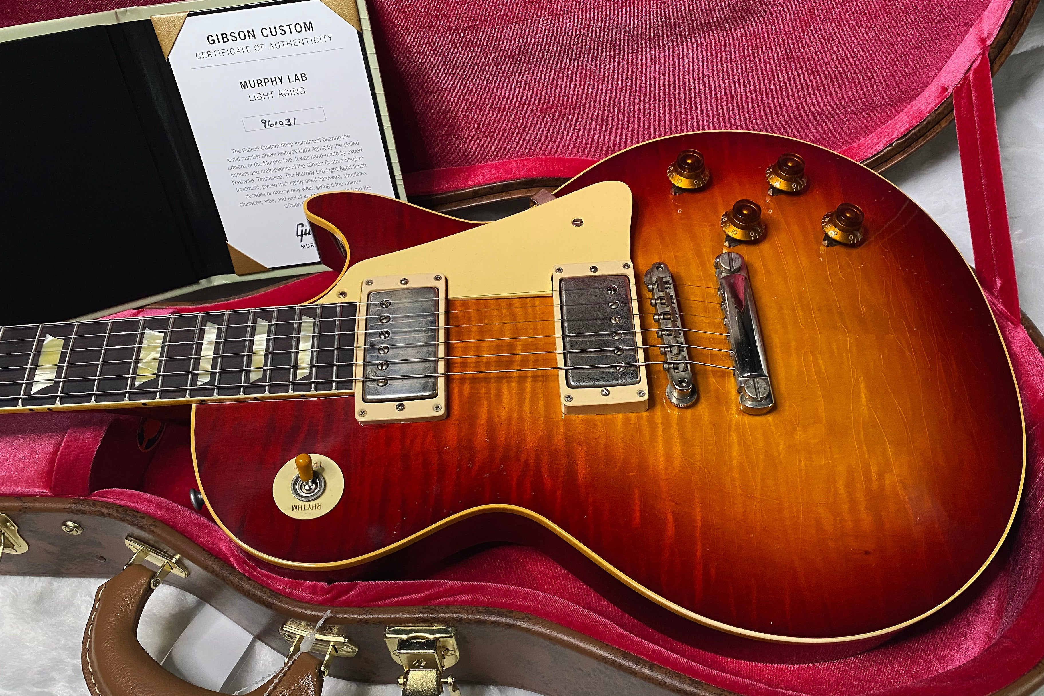 NEW! Gibson Custom Shop 1959 Les Paul Standard Murphy Lab Light Aged - Dark Cherry - Only 8.55 lbs - One Off! Dealer Select - Authorized Dealer - G07378