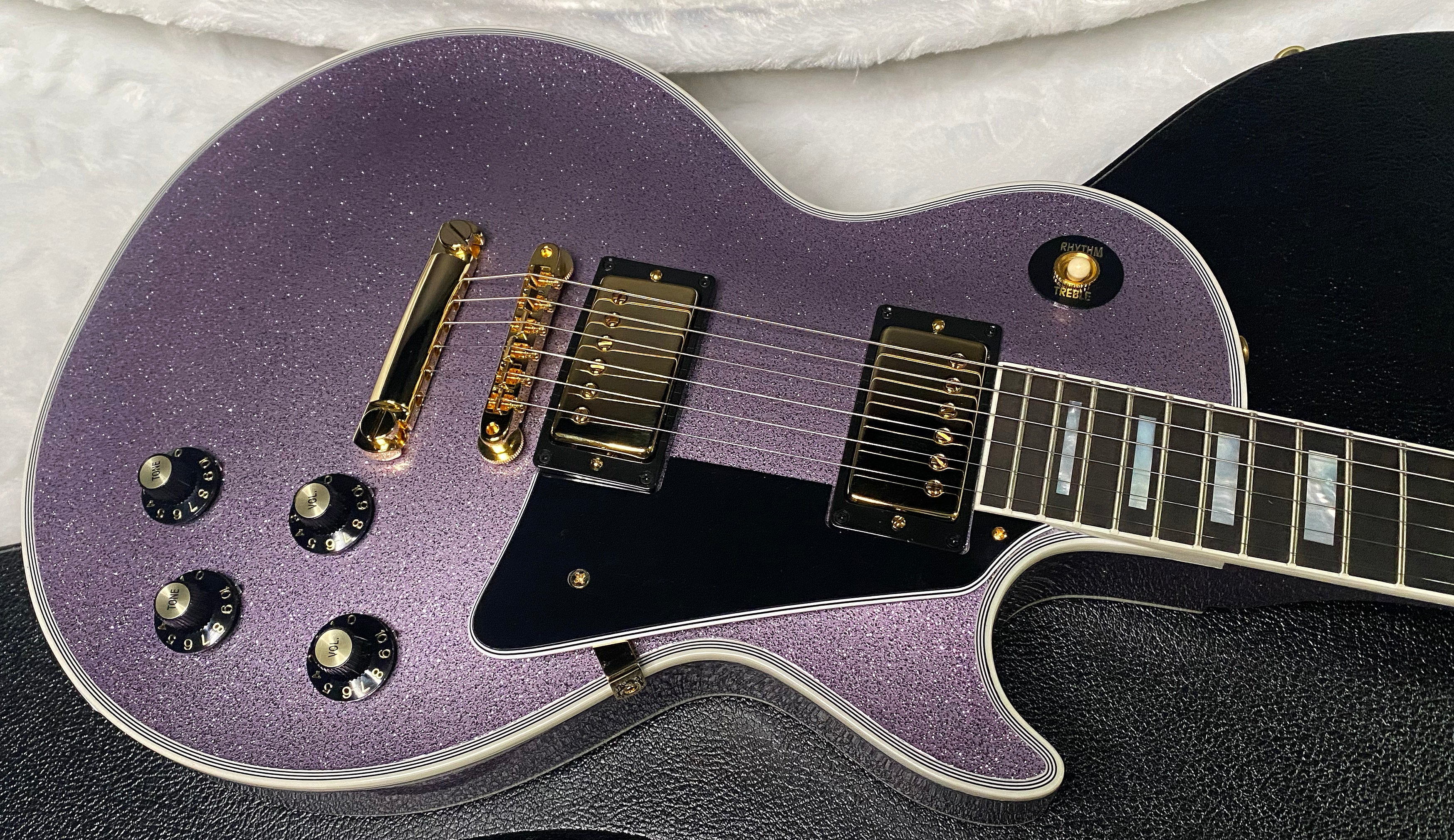 NEW! Gibson Custom Shop '68 Les Paul Custom Reissue - Custom Order - Gloss Lavender Sparkle Finish - Authorized Dealer - Only 7.55lbs - G07388