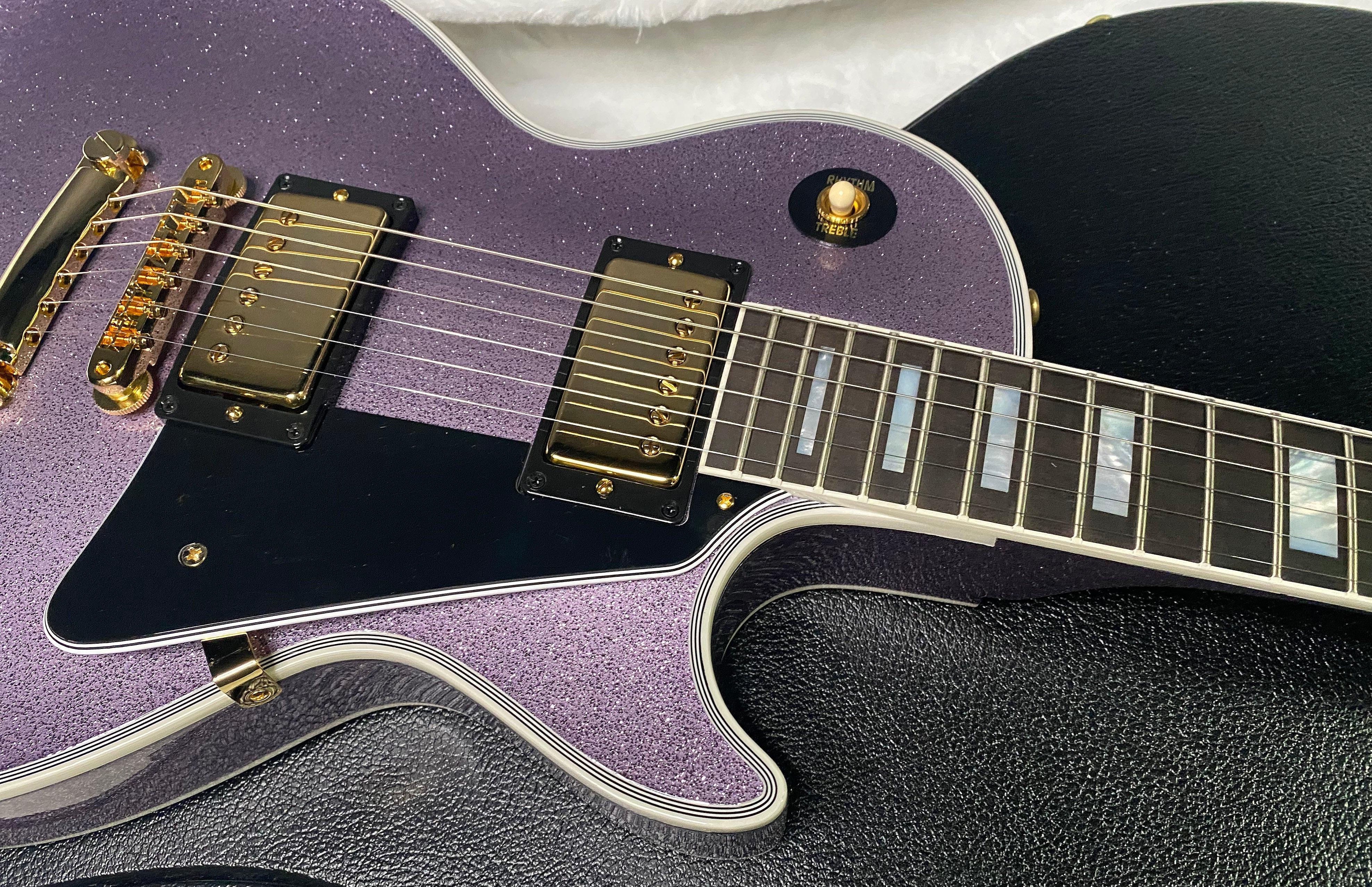 NEW! Gibson Custom Shop '68 Les Paul Custom Reissue - Custom Order - Gloss Lavender Sparkle Finish - Authorized Dealer - Only 7.55lbs - G07388