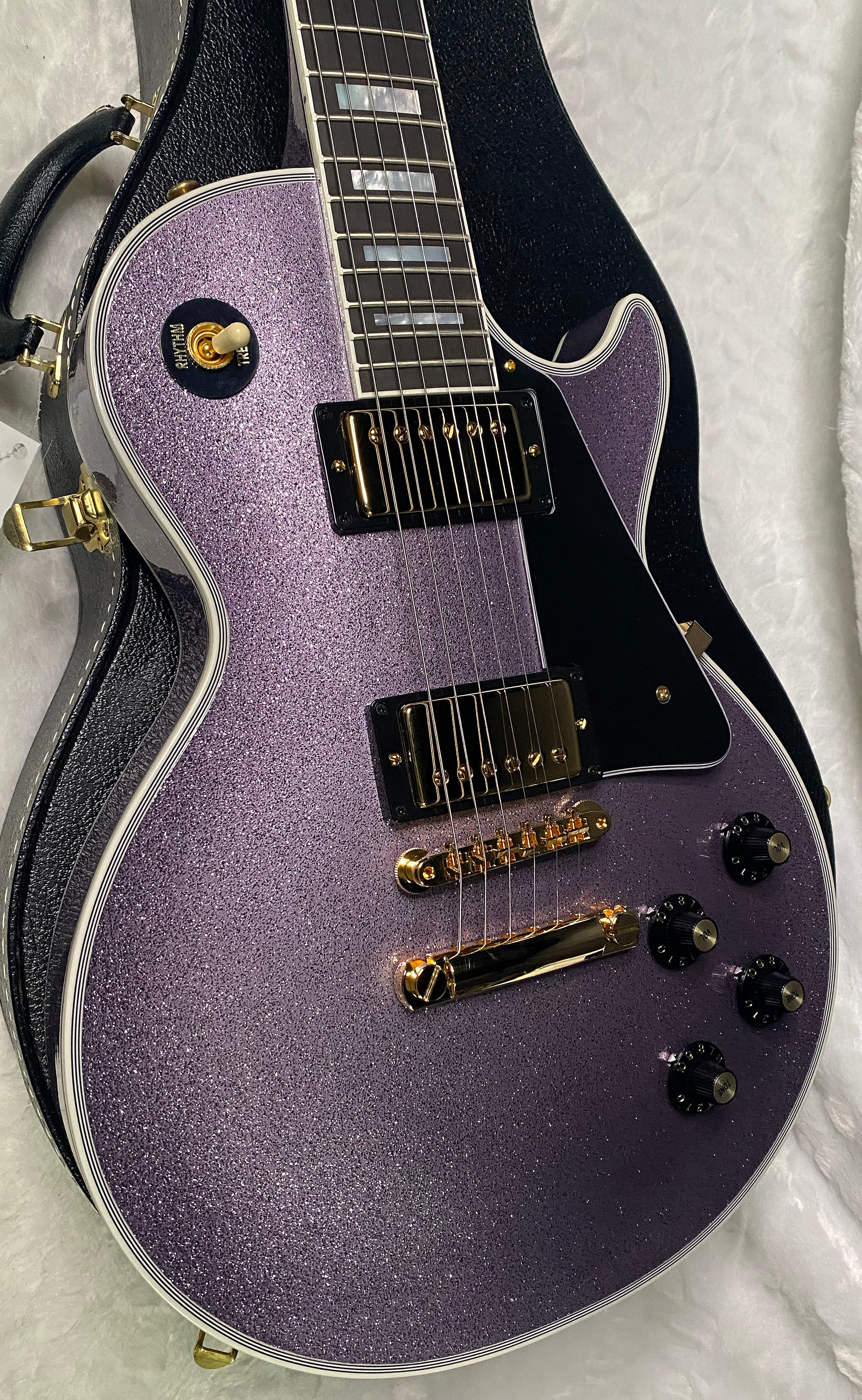 NEW! Gibson Custom Shop '68 Les Paul Custom Reissue - Custom Order - Gloss Lavender Sparkle Finish - Authorized Dealer - Only 7.55lbs - G07388