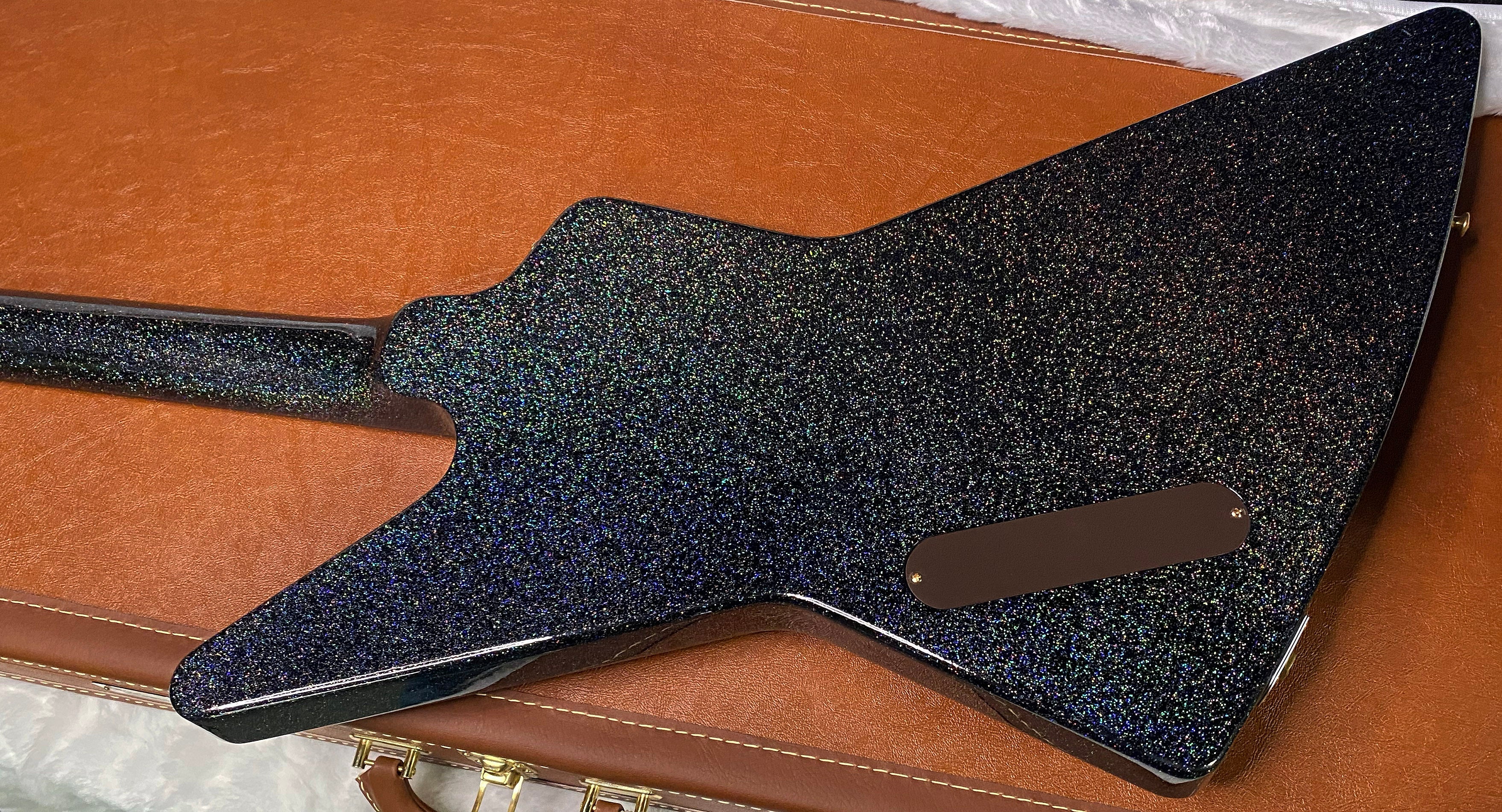 NEW! Gibson Custom 1958 Mahogany Explorer Reissue Electric Guitar - Rainbow Sparkle Gloss Finish - Authorized Dealer - 9.2lbs - G07387