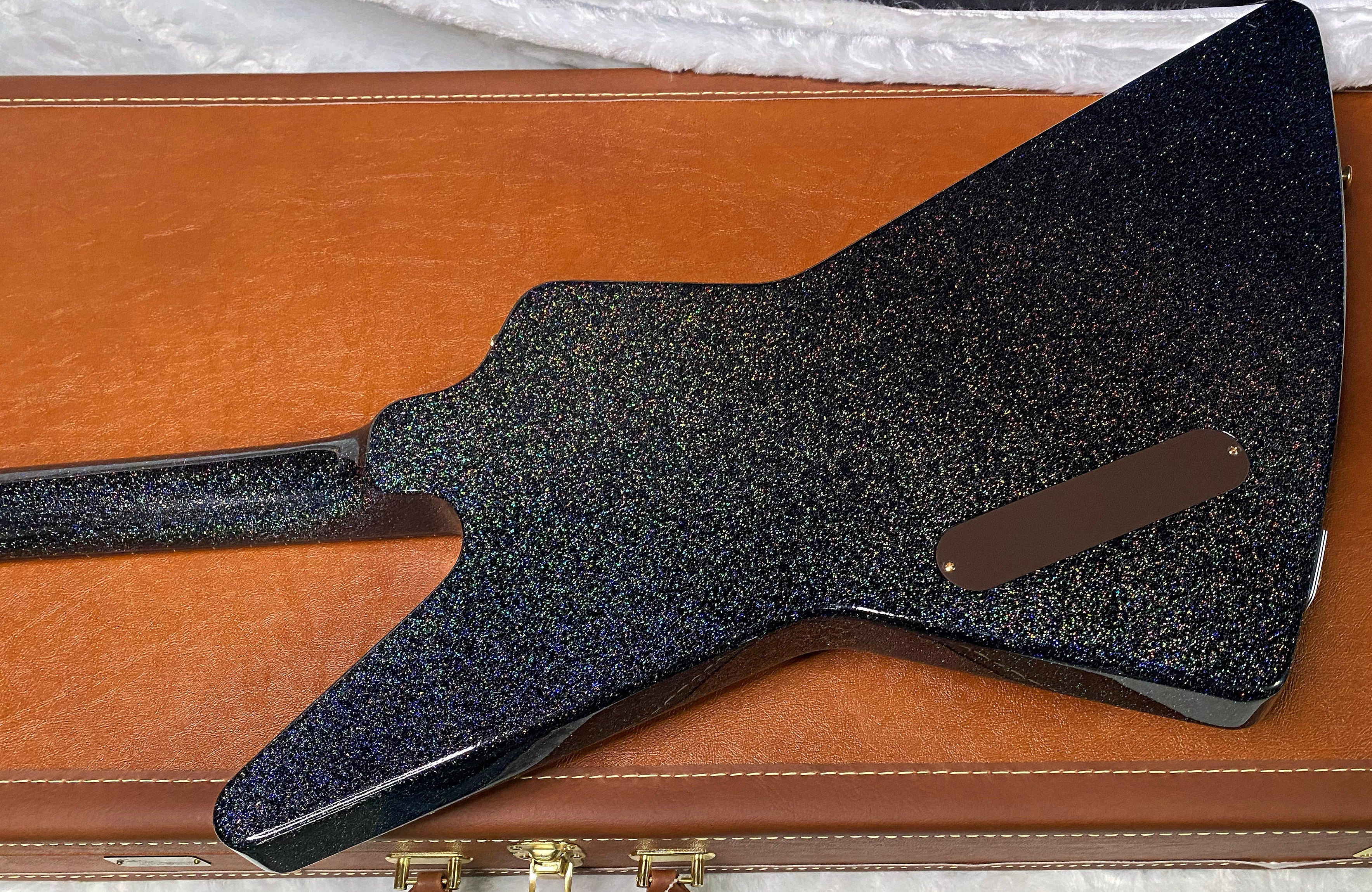 NEW! Gibson Custom 1958 Mahogany Explorer Reissue Electric Guitar - Rainbow Sparkle Gloss Finish - Authorized Dealer - 9.2lbs - G07387
