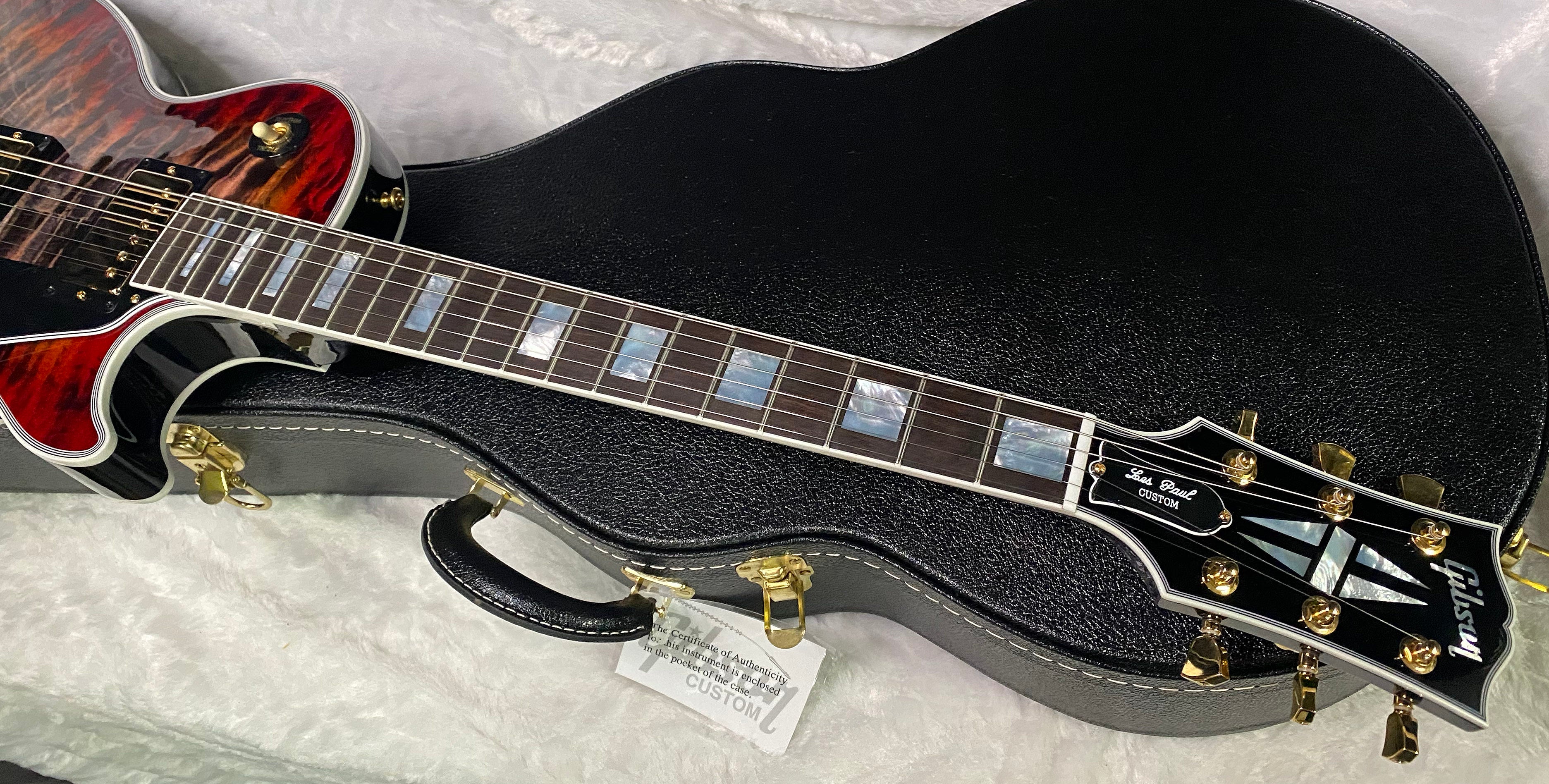NEW! Gibson Dealer Select Custom Shop Les Paul Custom Monster Quilt - Pearl Black Burst - Authorized Dealer - WOW! 10lbs - G07377