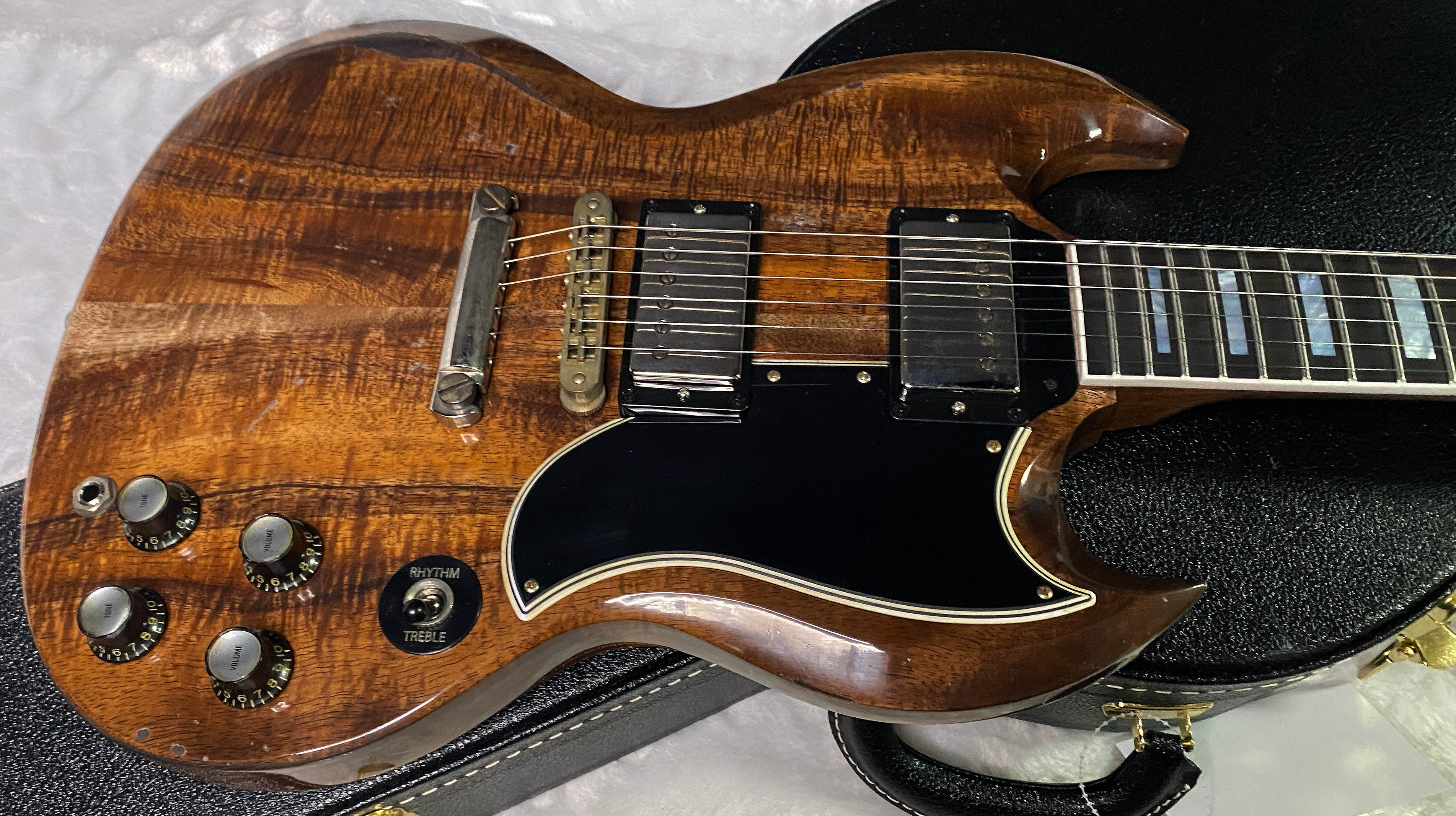 NEW! Gibson CS Custom Shop SG Custom Figured KOA - Murphy Lab Heavy Aging - Authorized Dealer - 7.5 lbs - G07385