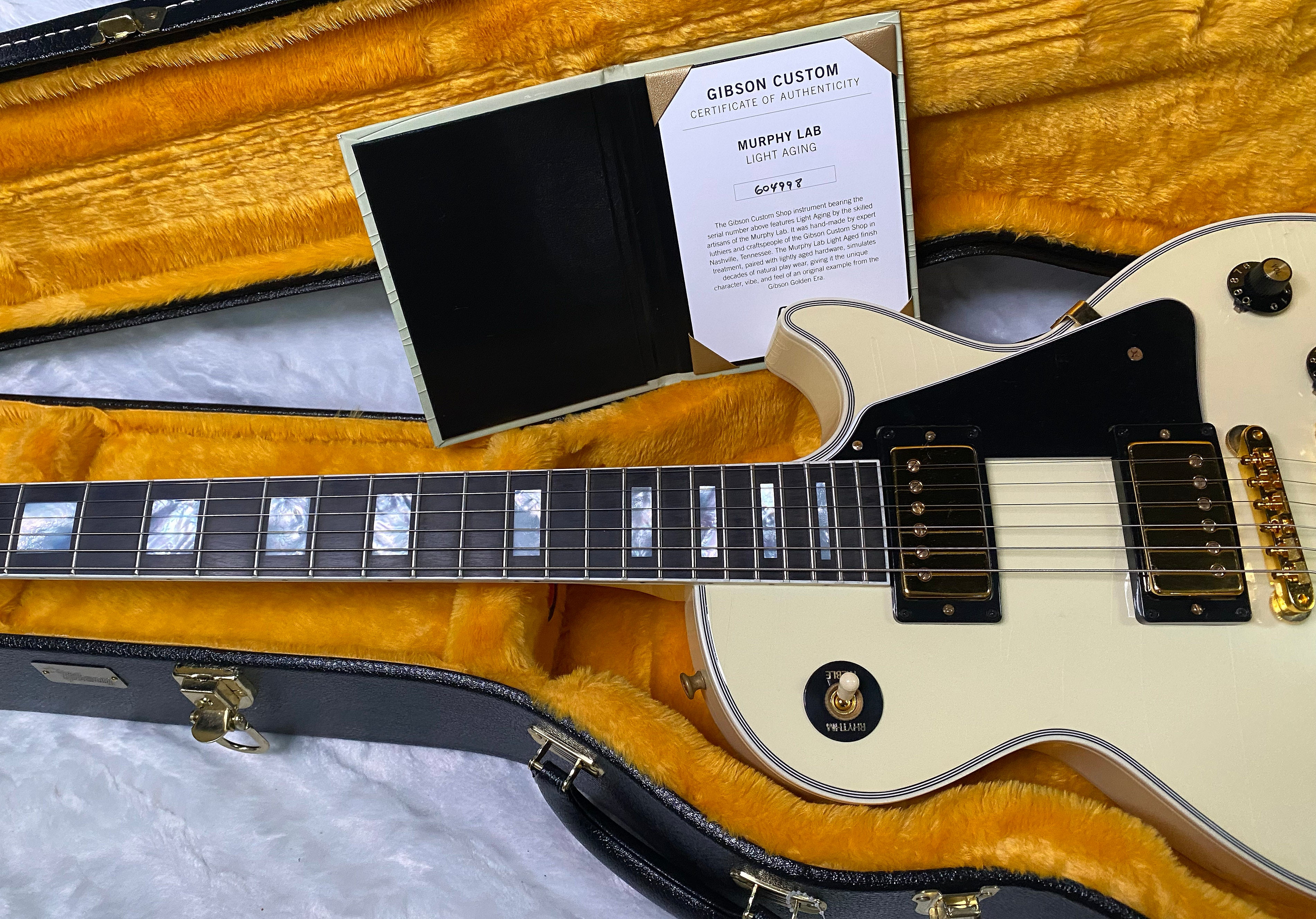 NEW! Gibson Custom Shop '68 Les Paul Custom Reissue Dealer Select One of a Kind - Murphy Lab Light Aged - Classic White Finish - Only 9.6lbs - Authorized Dealer - G07386