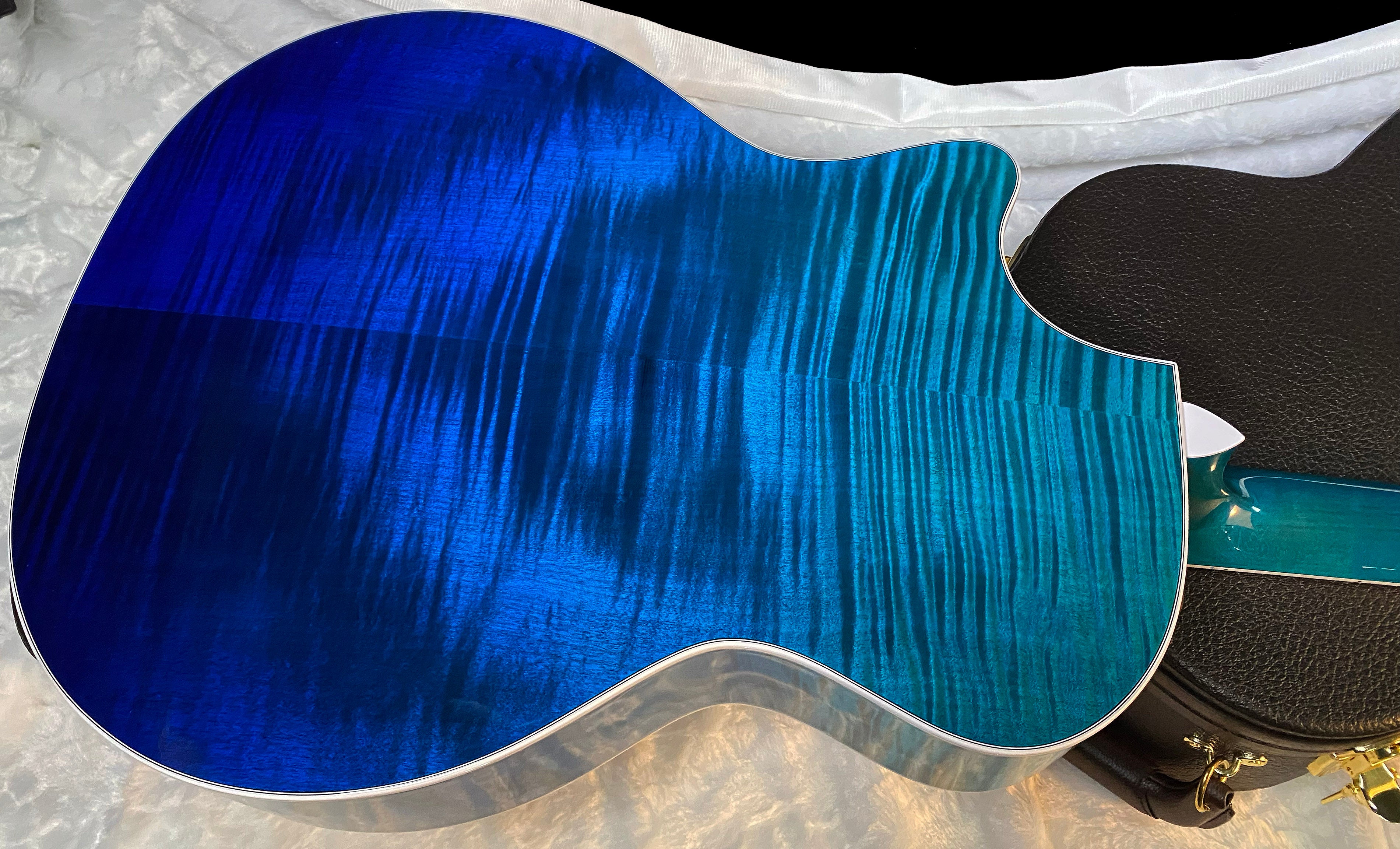 NEW ! Taylor 614ce Custom Acoustic-Electric Guitar - Natural Top - Blue Fade Back and Sides - AAAAA Flamed Maple - Authorized Dealer - G05921 - 4.8lbs