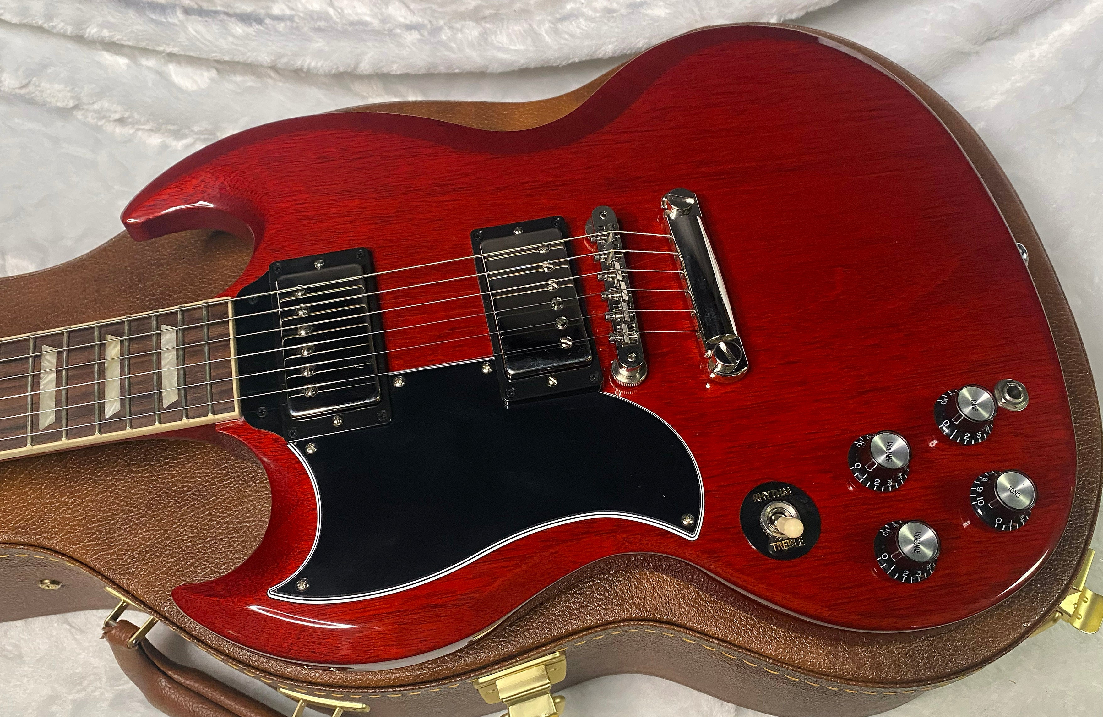 NEW ! Gibson SG Standard '61 Stop Bar Left Handed - Vintage Cherry - 6.35 lbs - Authorized Dealer - G07392