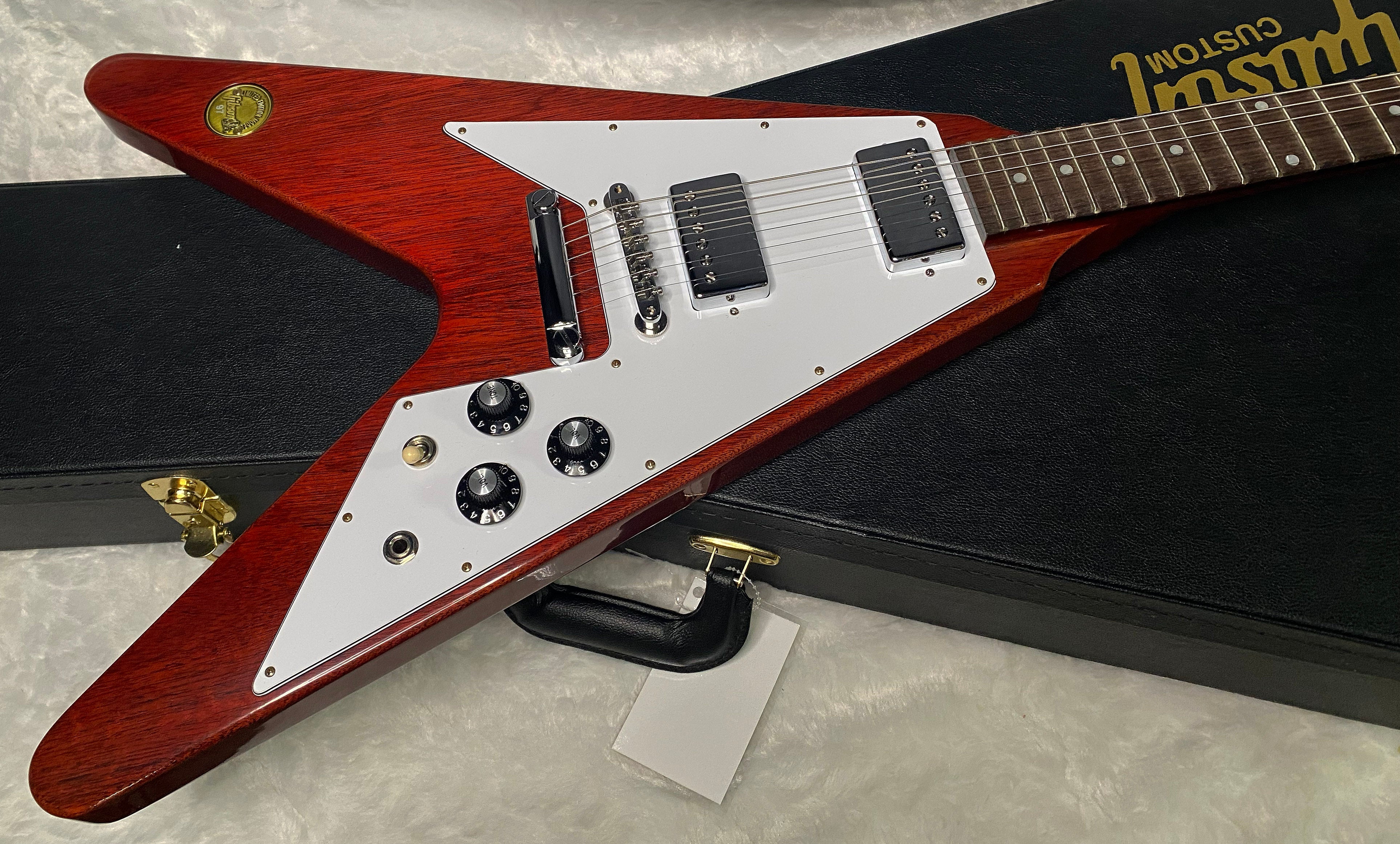 NEW! Gibson Custom 1971 Flying V Medallion Reissue Electric Guitar - Medallion Cherry - Authorized Dealer - Ultra RARE! Dealer Select - 6.45 lbs - G07412