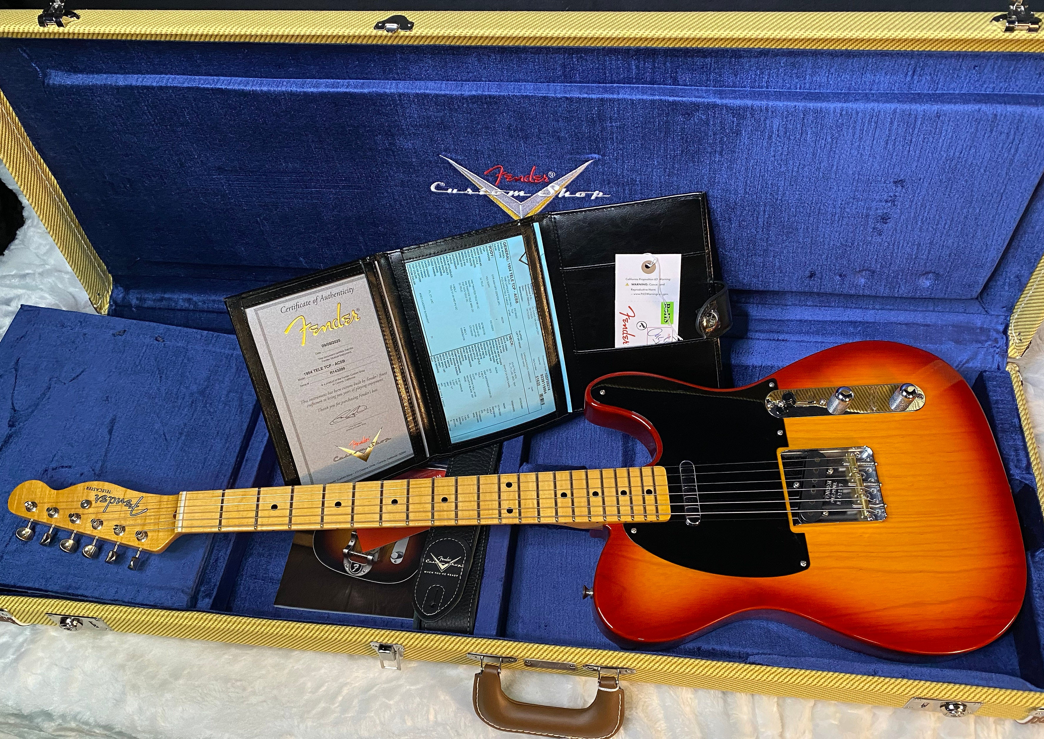 NEW! Fender '54 Limited Edition Telecaster - Handwound PU's - Time Capsule - TCP - Custom Shop - Authorized Dealer - Aged Cherry Sunburst - 7.2lbs - G05907