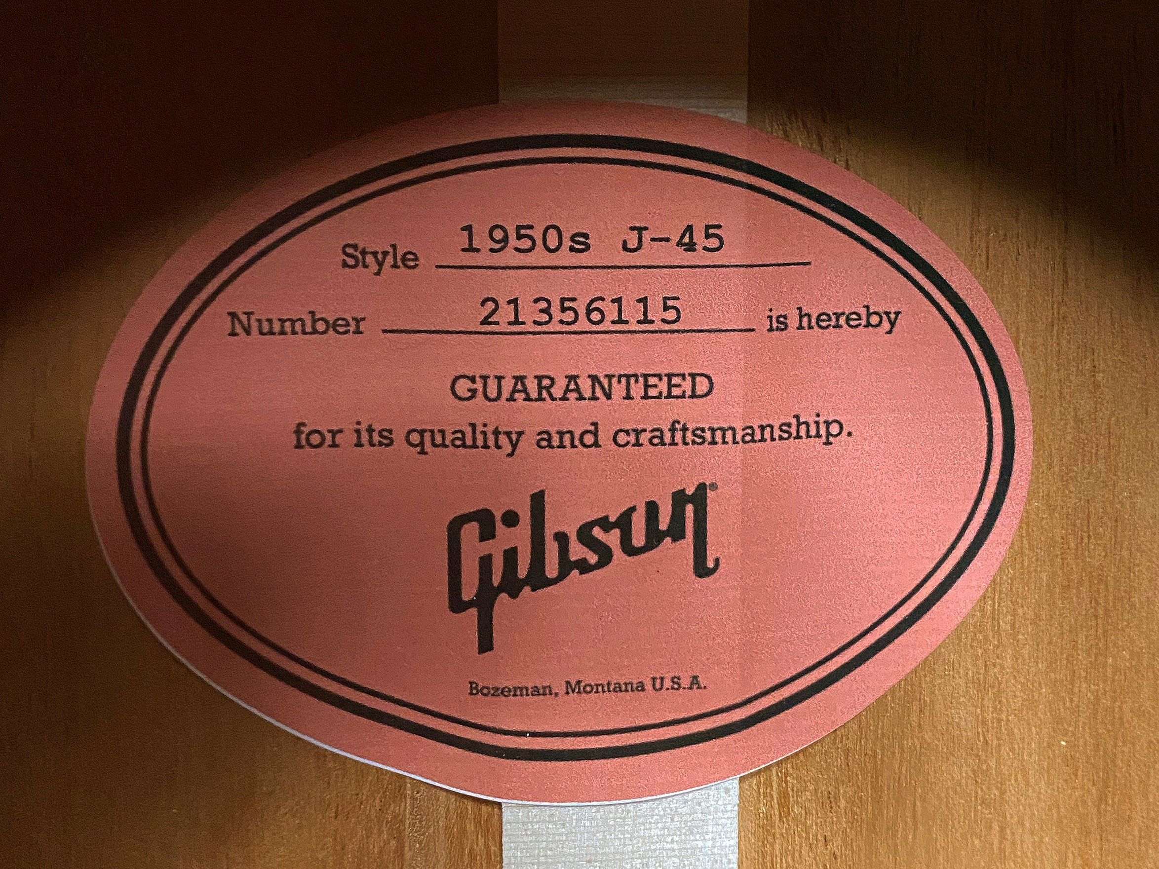 NEW ! Gibson '50s J-45 Original - Vintage Sunburst - 4.1 lbs - Authorized Dealer - G07358