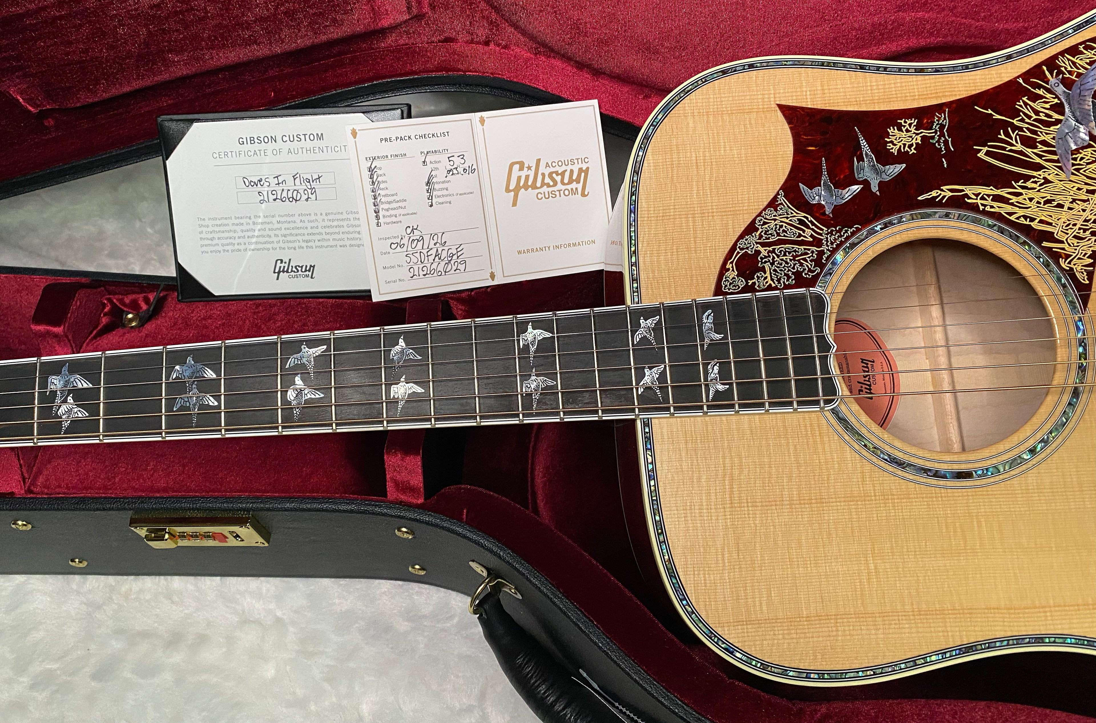 NEW! Gibson Custom Shop Dove - Doves In Flight - Authorized Dealer - 4.85 lbs - G07410