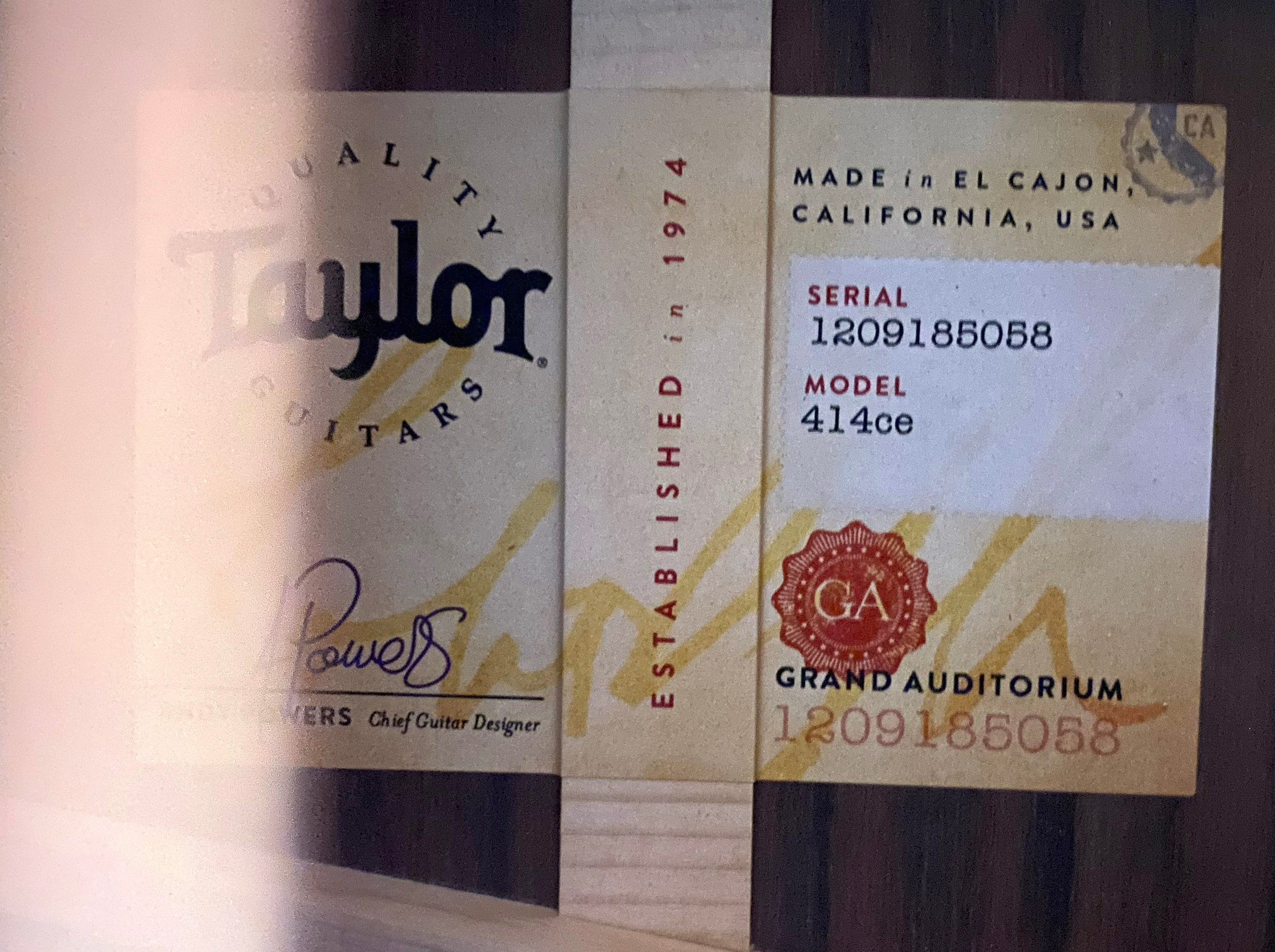 NEW! Taylor 414ce V-Class Special-Edition Grand Auditorium Acoustic-Electric Guitar - Tobacco Sunburst - Authorized Dealer - 4.5lbs - G05929