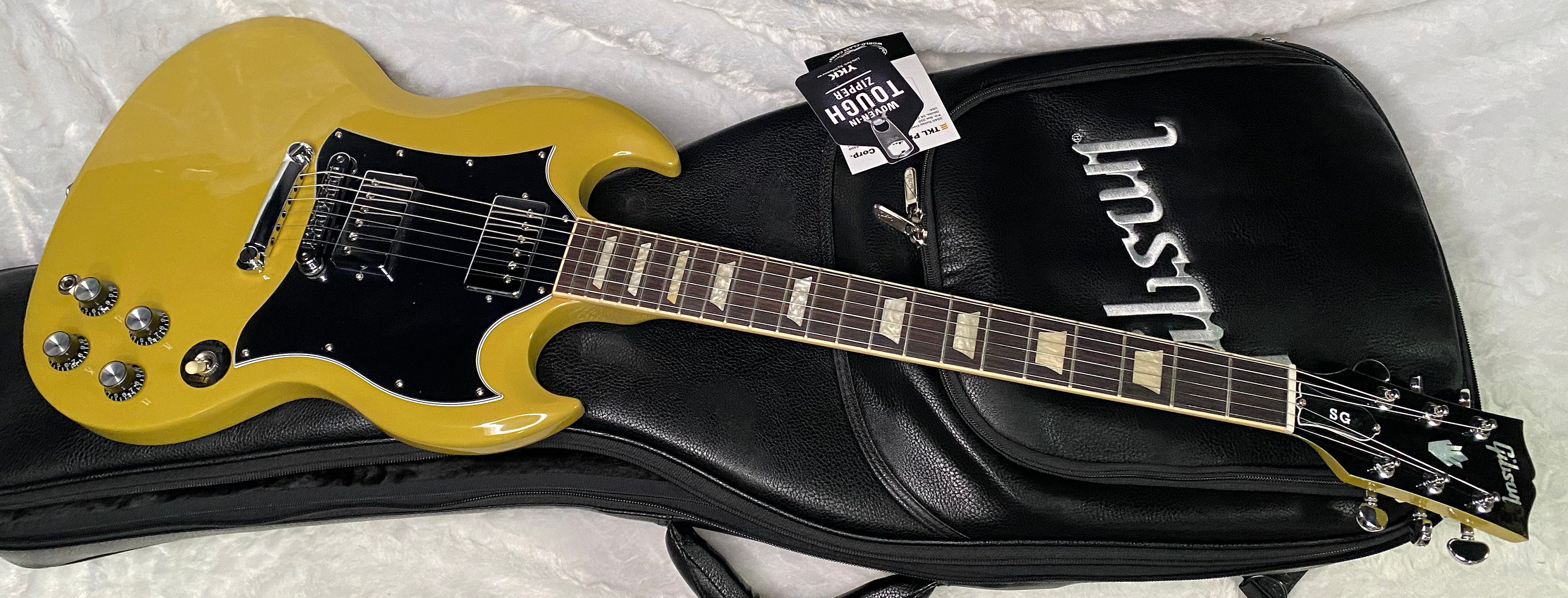 NEW ! Gibson SG Standard TV Yellow Finish - Original Gibson Leather Gig Bag - Authorized Dealer - Only 6.5 lbs - G07324