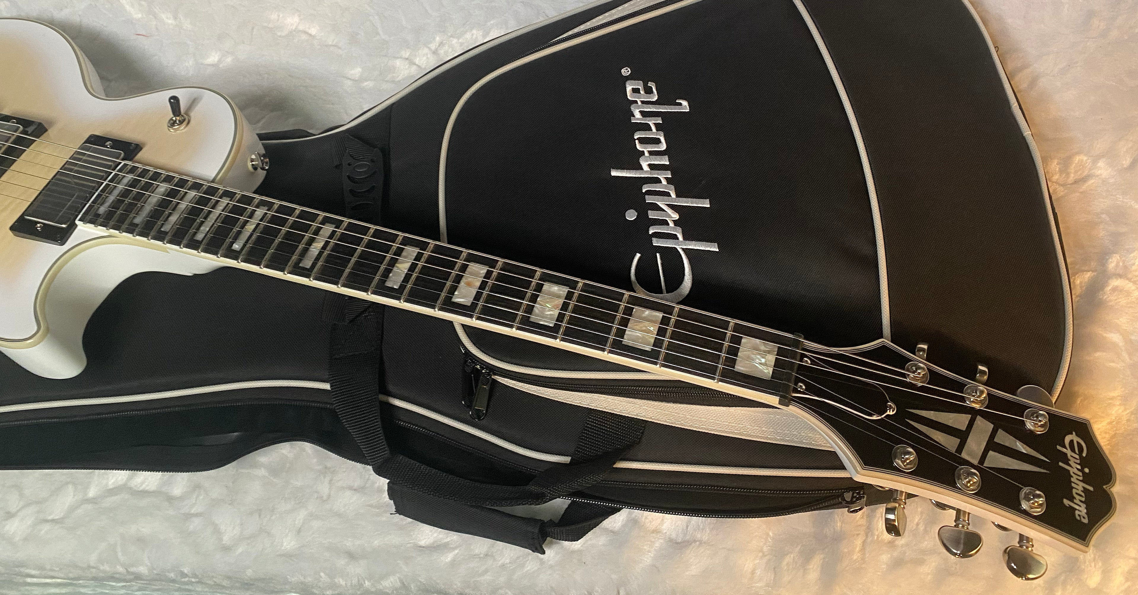 NEW ! Epiphone Les Paul Prophecy Electric Guitar - Aged White Tiger Burst - Authorized Dealer - 8.3lbs - G05320