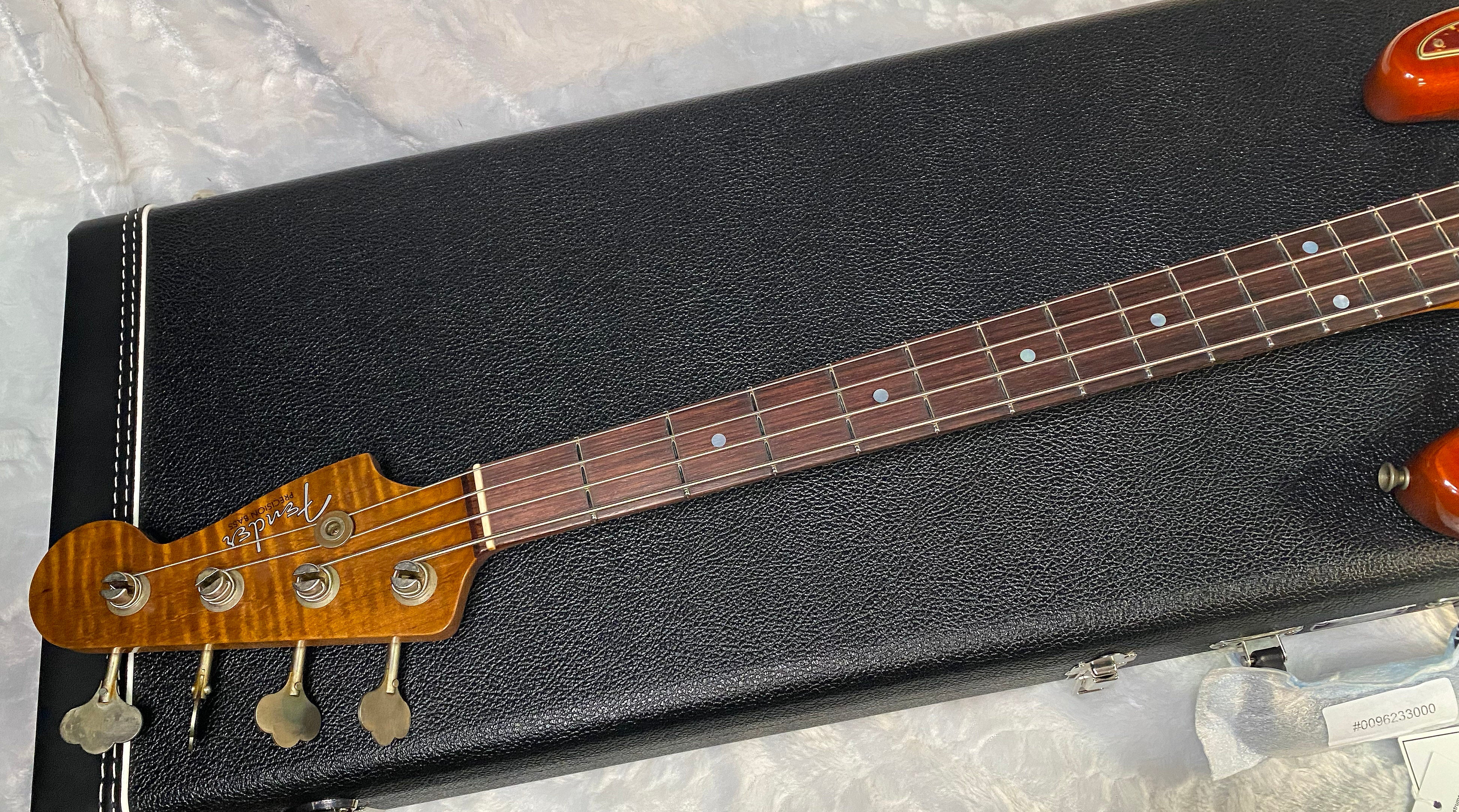 NEW! Fender Artisan Flame Maple Top Precision Bass Relic - Custom Shop - Aged Cherry Sunburst - Absolutely Beautiful - Flamed Roasted Maple Neck - Authorized Dealer - 9.3lbs - G06781