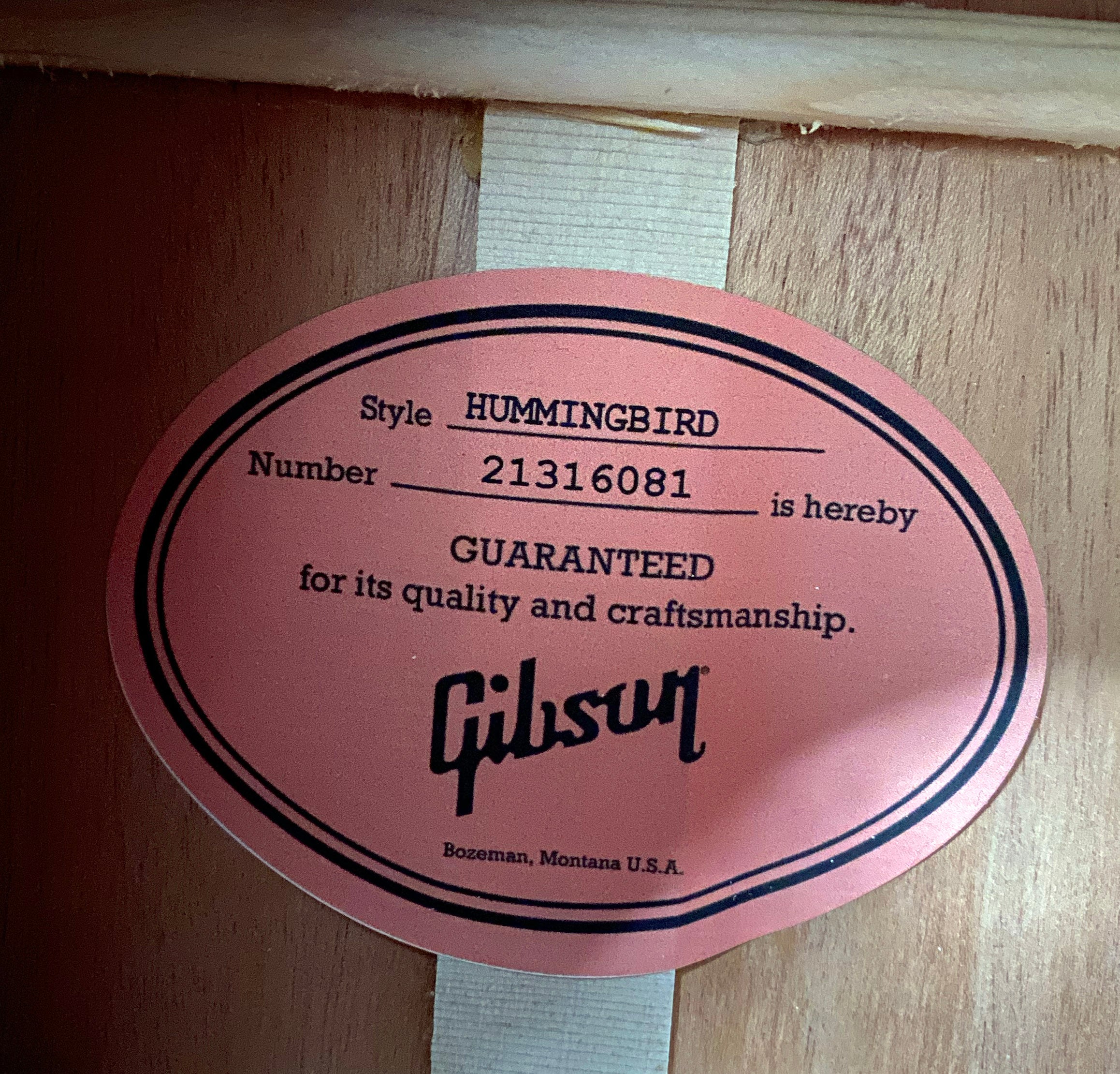 NEW! Gibson Hummingbird Original Heritage Cherry Sunburst 4.45 lbs - Authorized Dealer! G07413