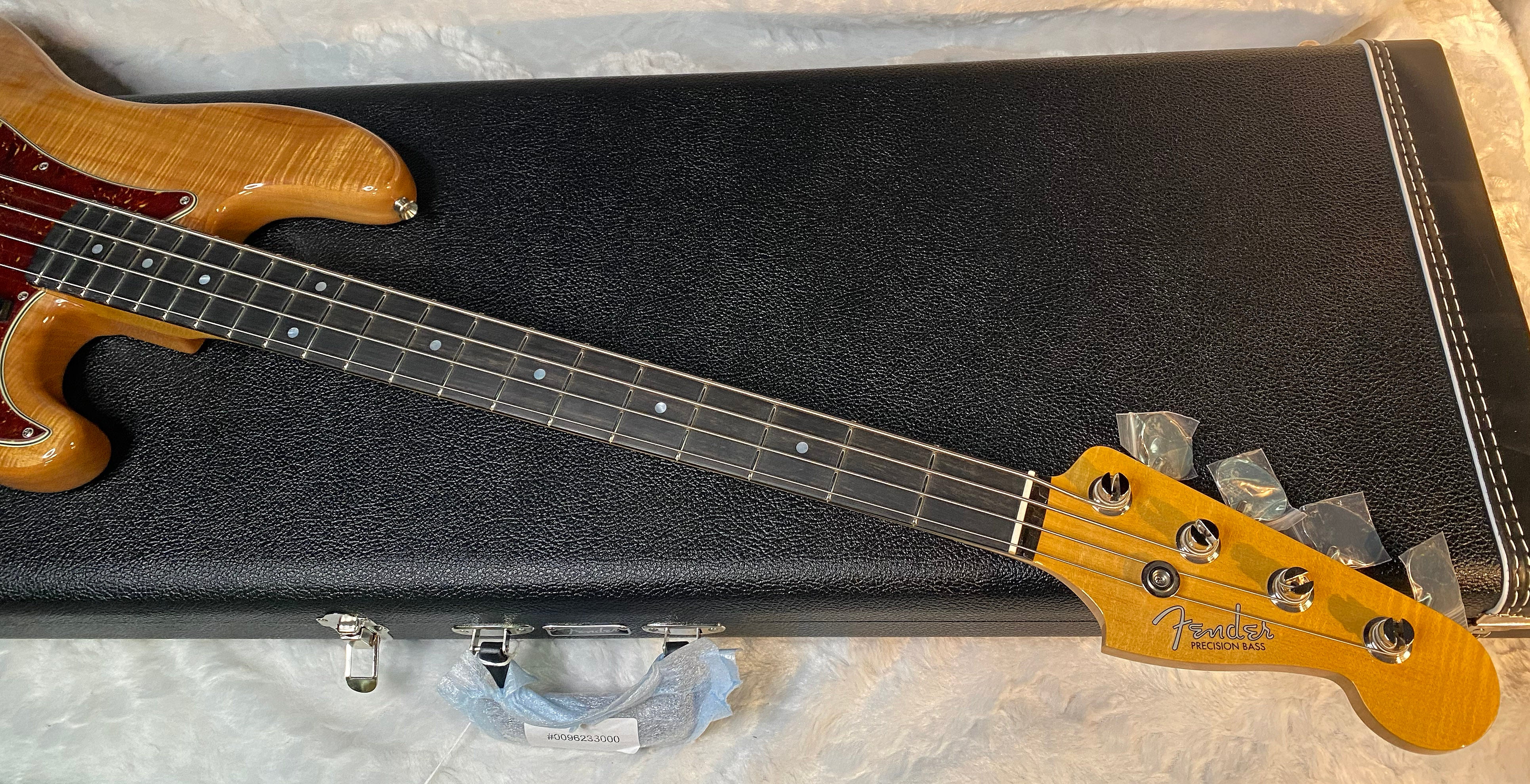 NEW! Fender Artisan Koa Precision Bass NOS - Ebony Fingerboard Natural Koa Finish - Absolutely Beautiful - Flamed Maple Neck - Authorized Dealer - 9.65lbs - G06782