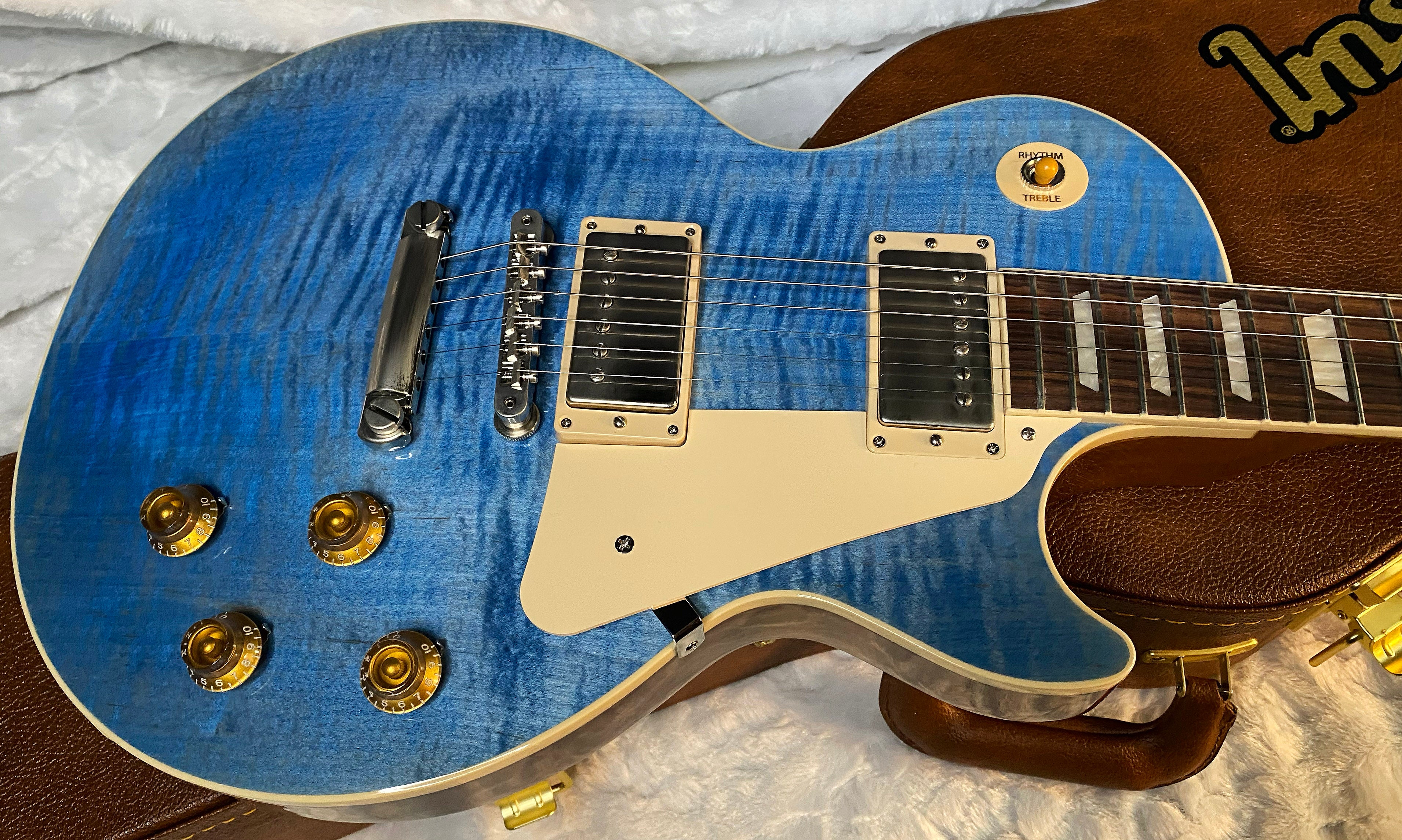 NEW ! Gibson Les Paul Standard '50s - Ocean Blue - Beautiful Flame Top - Authorized Dealer - 8.7 lbs - G05960