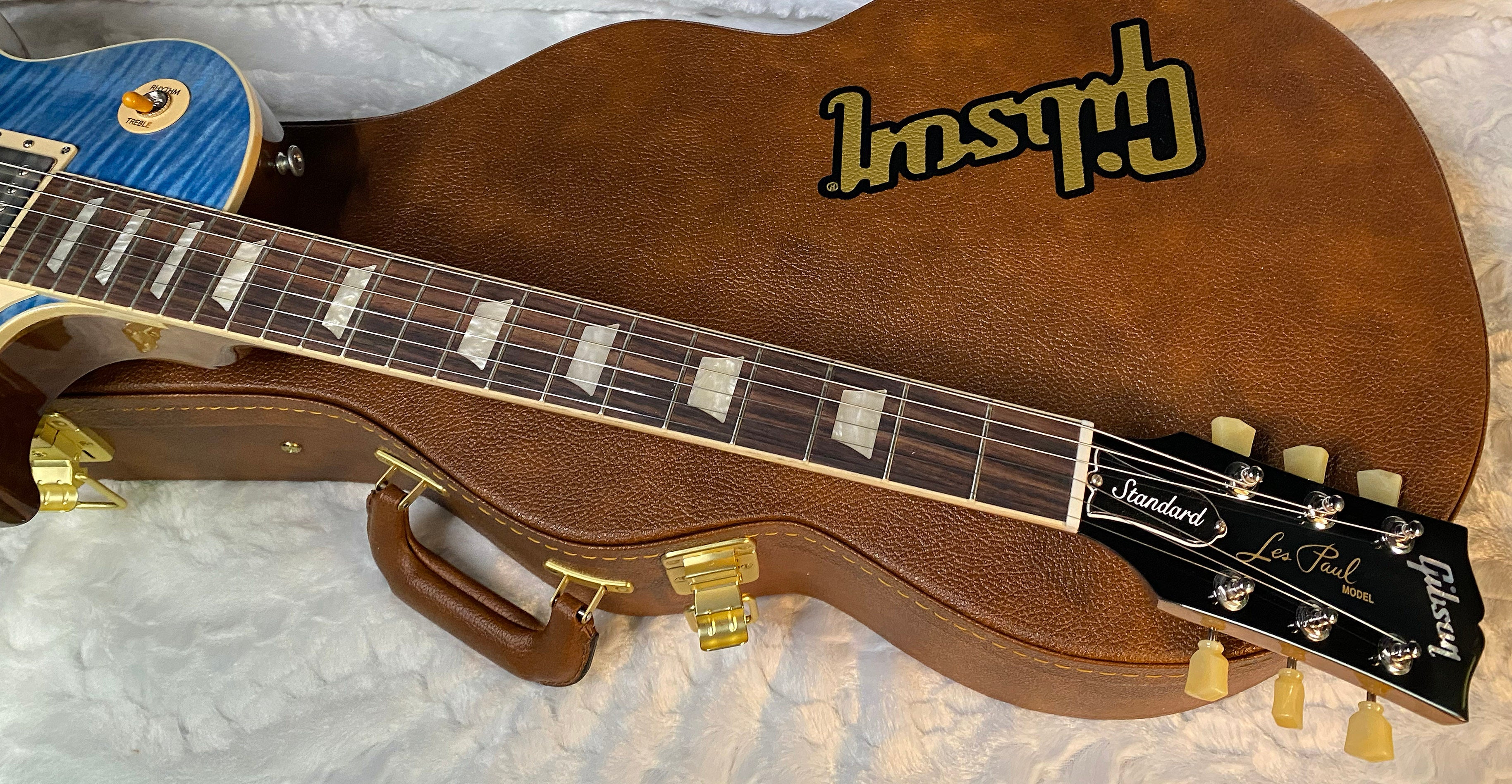 NEW ! Gibson Les Paul Standard '50s - Ocean Blue - Beautiful Flame Top - Authorized Dealer - 8.7 lbs - G05960