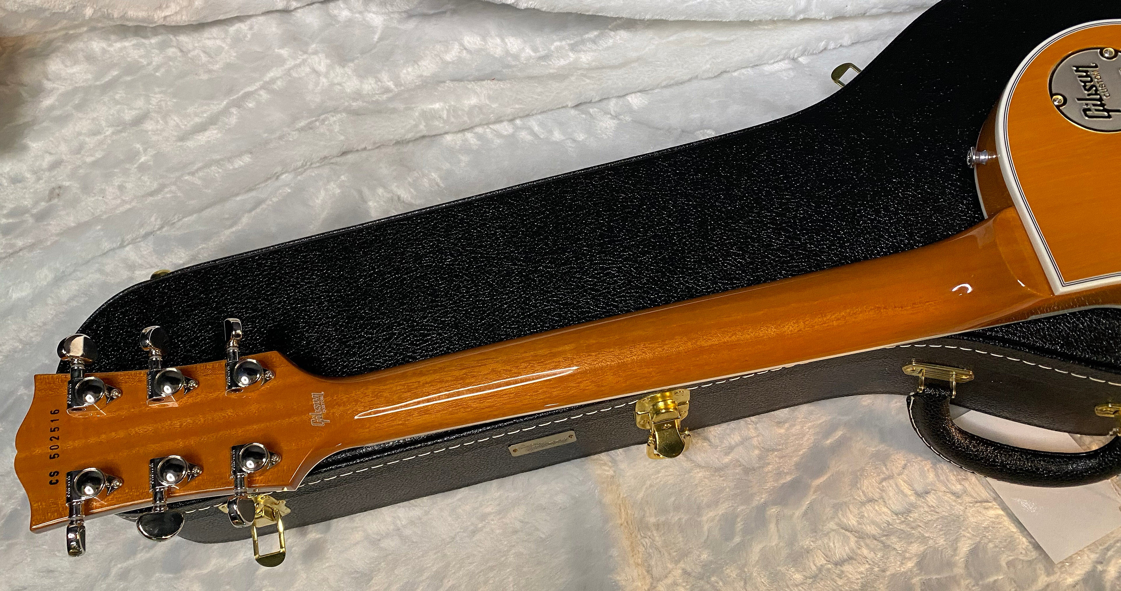 NEW! Gibson Dealer Select Custom Shop Les Paul Custom AAA Figured Flame Top - Transparent Blue / Natural Back - Authorized Dealer - WOW! 8.3 lbs - G05971