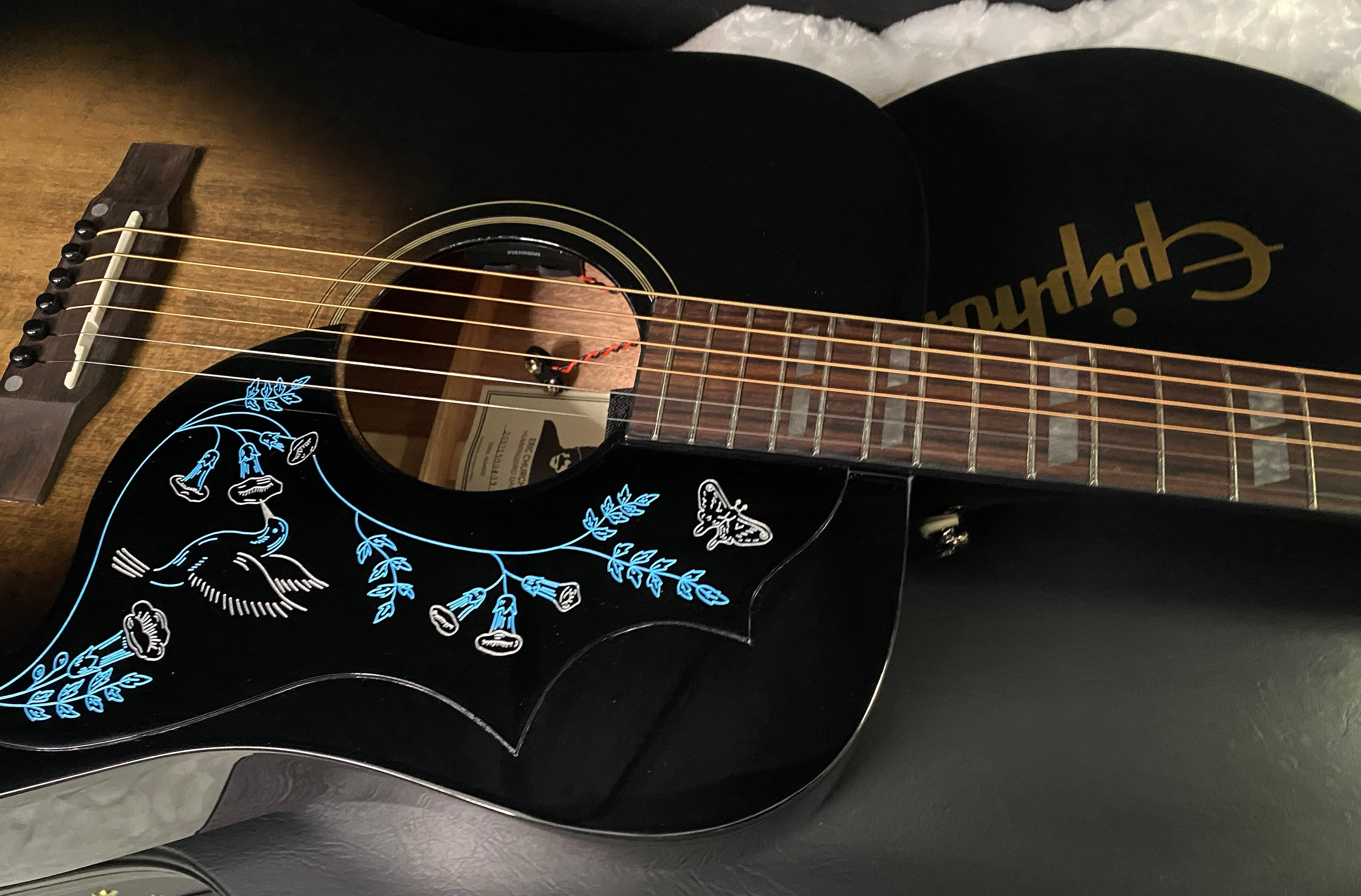 NEW! Epiphone Eric Church Hummingbird Dark Acoustic-Electric Guitar - Cobra Burst - Authorized Dealer - G07333