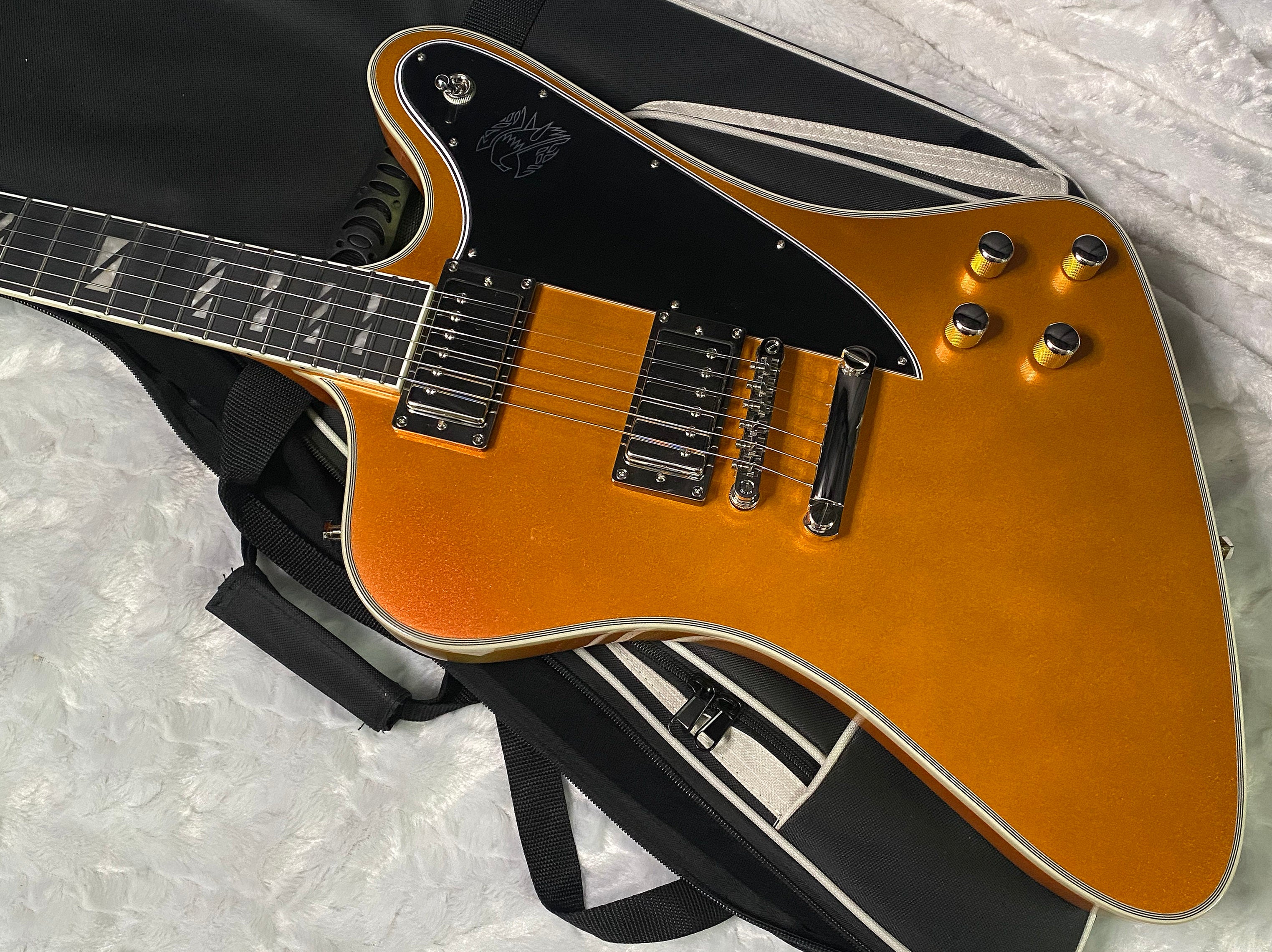 NEW! Epiphone Futura Firebird Custom - Firestorm Shift Finish - Deluxe Gig Bag - 8.2lbs - Authorized Dealer - G07326