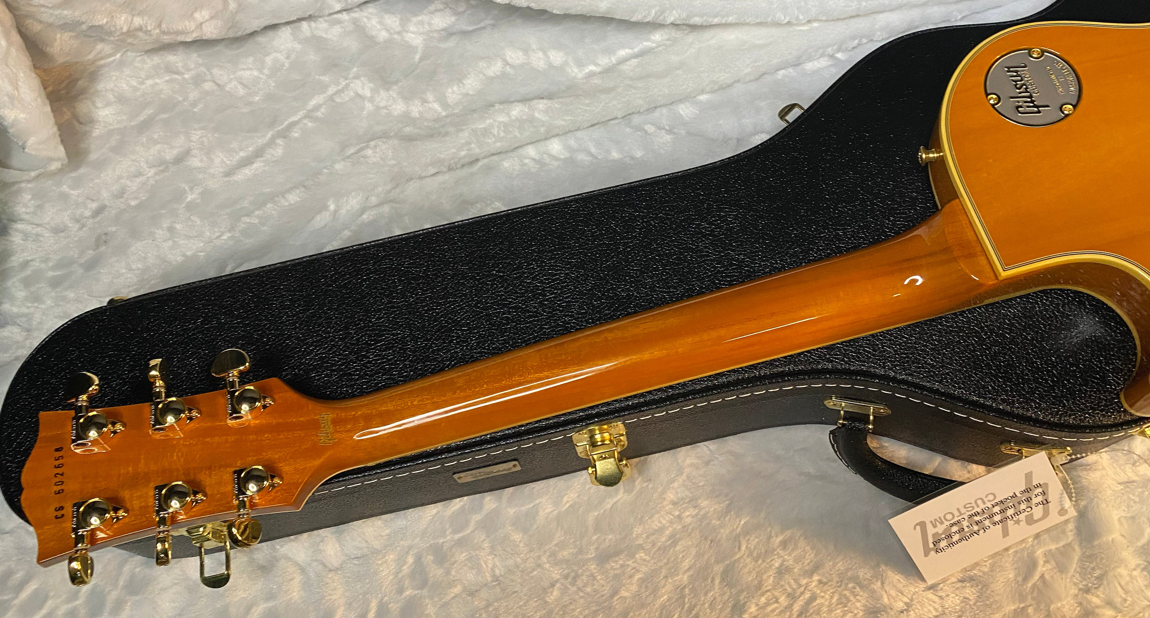 NEW! Gibson Dealer Select Custom Shop Les Paul Custom AAA Figured Flame Top - Antique Natural - Authorized Dealer - WOW! 8.9 lbs - G05981