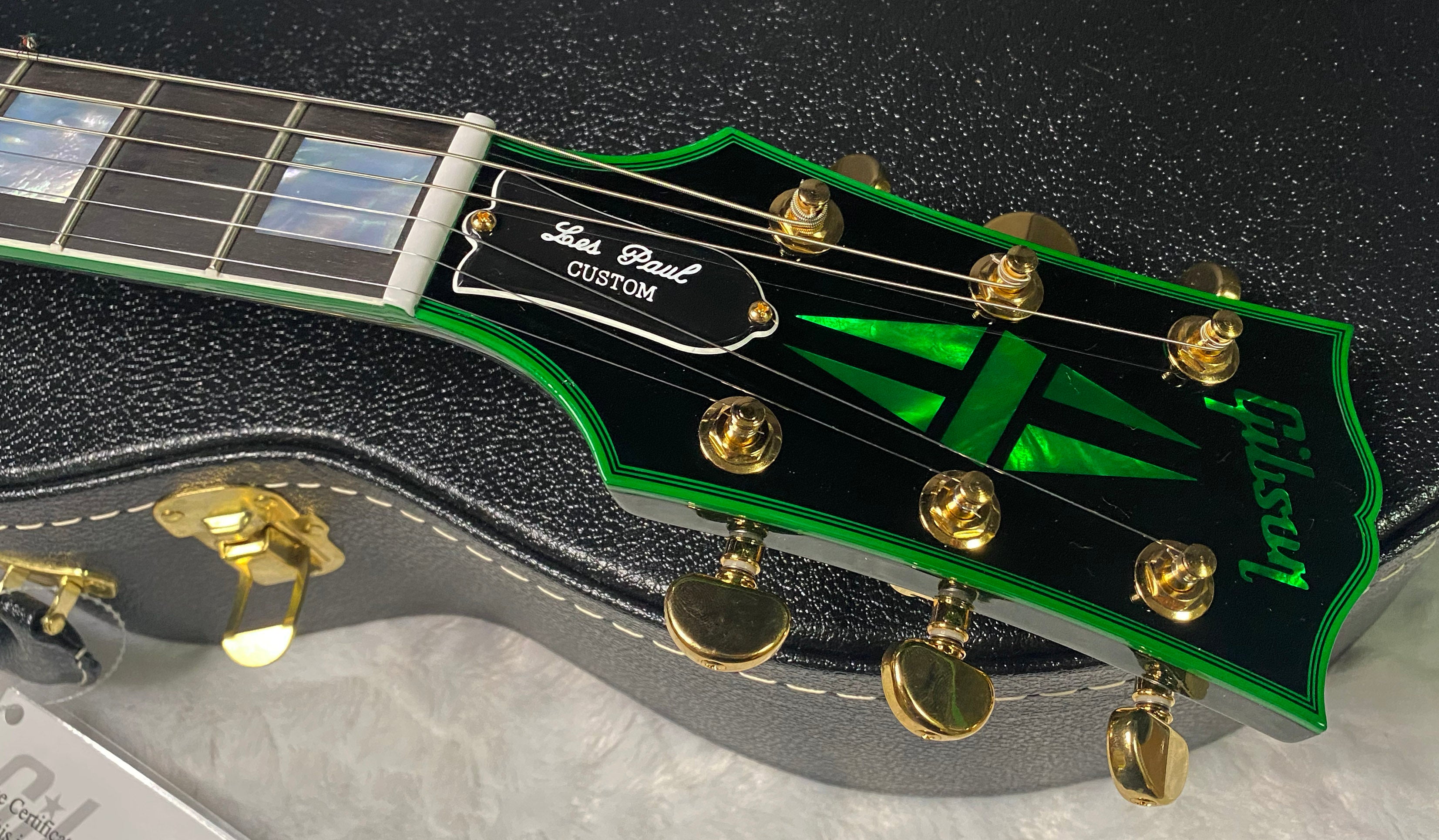 NEW! Gibson Dealer Select Custom Shop Les Paul Custom Green Widow AAA Figured Flame Top - Authorized Dealer - 9.7 lbs - G07456