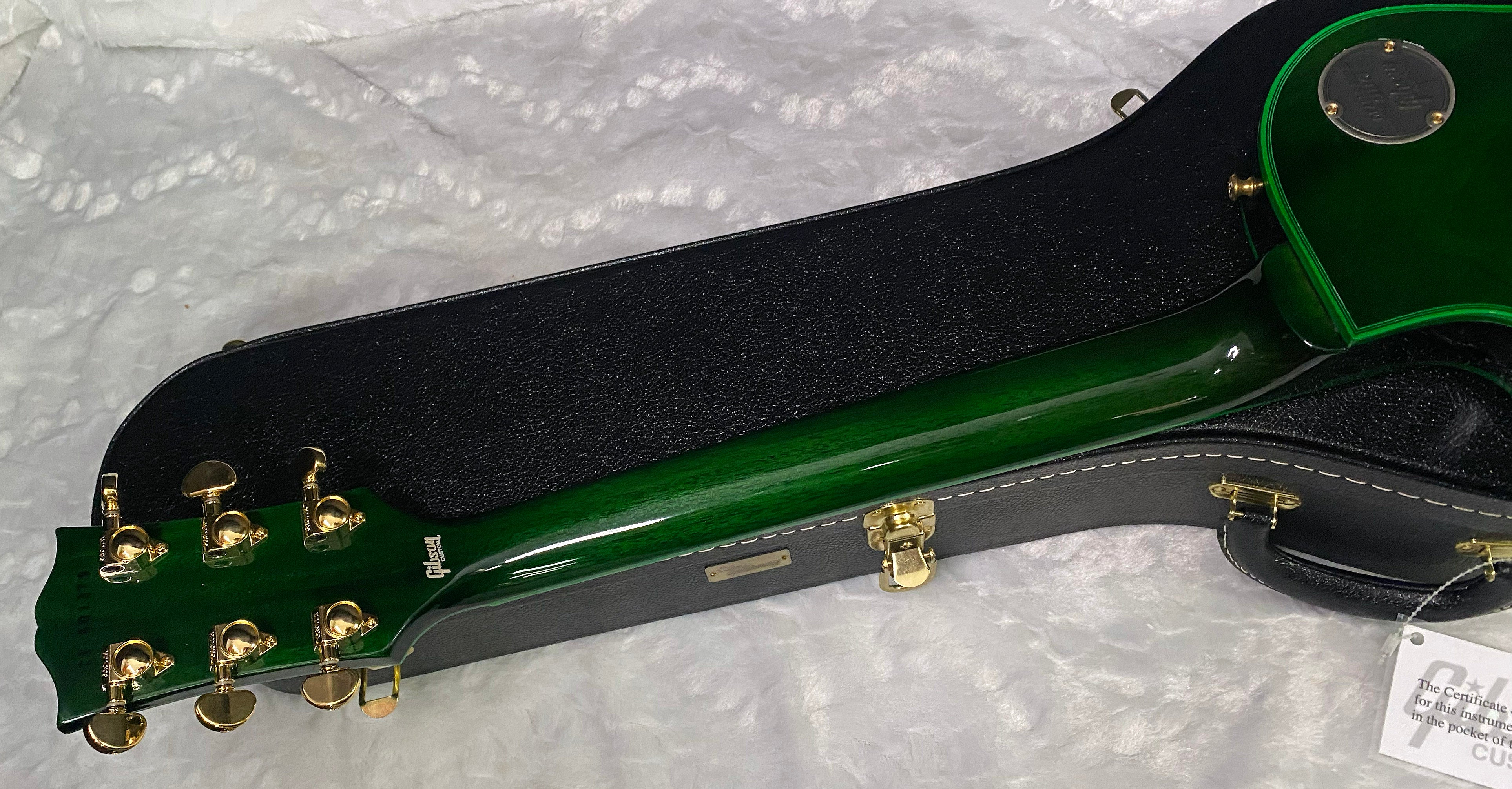 NEW! Gibson Dealer Select Custom Shop Les Paul Custom Green Widow AAA Figured Flame Top - Authorized Dealer - 9.7 lbs - G07456