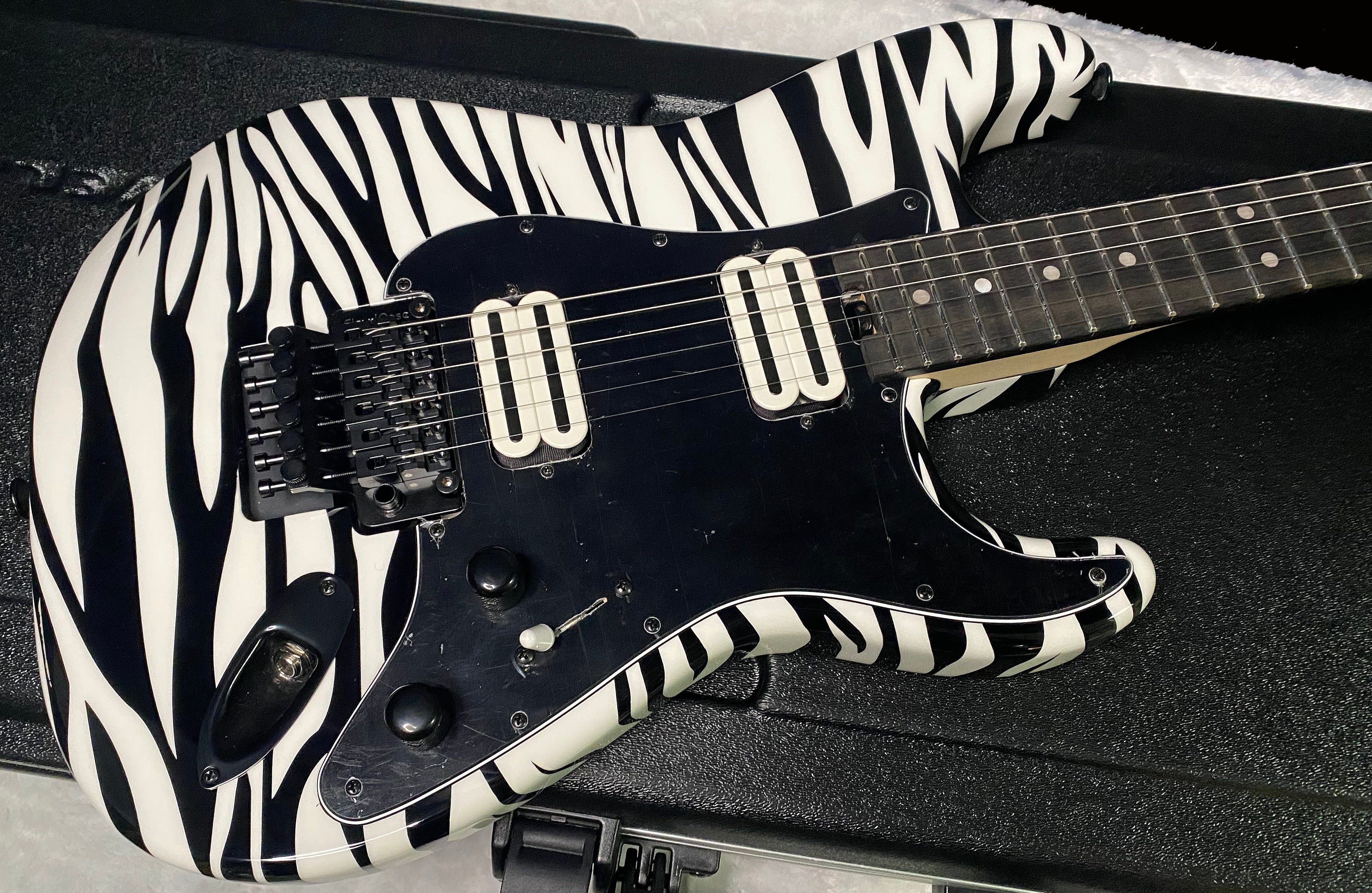 NEW ! Charvel USA Custom Shop Special Edition SO Ca - Hand Painted Zebra Graphic Finish by Dan Lawrence - 8.8lbs - Authorized Dealer - G07459