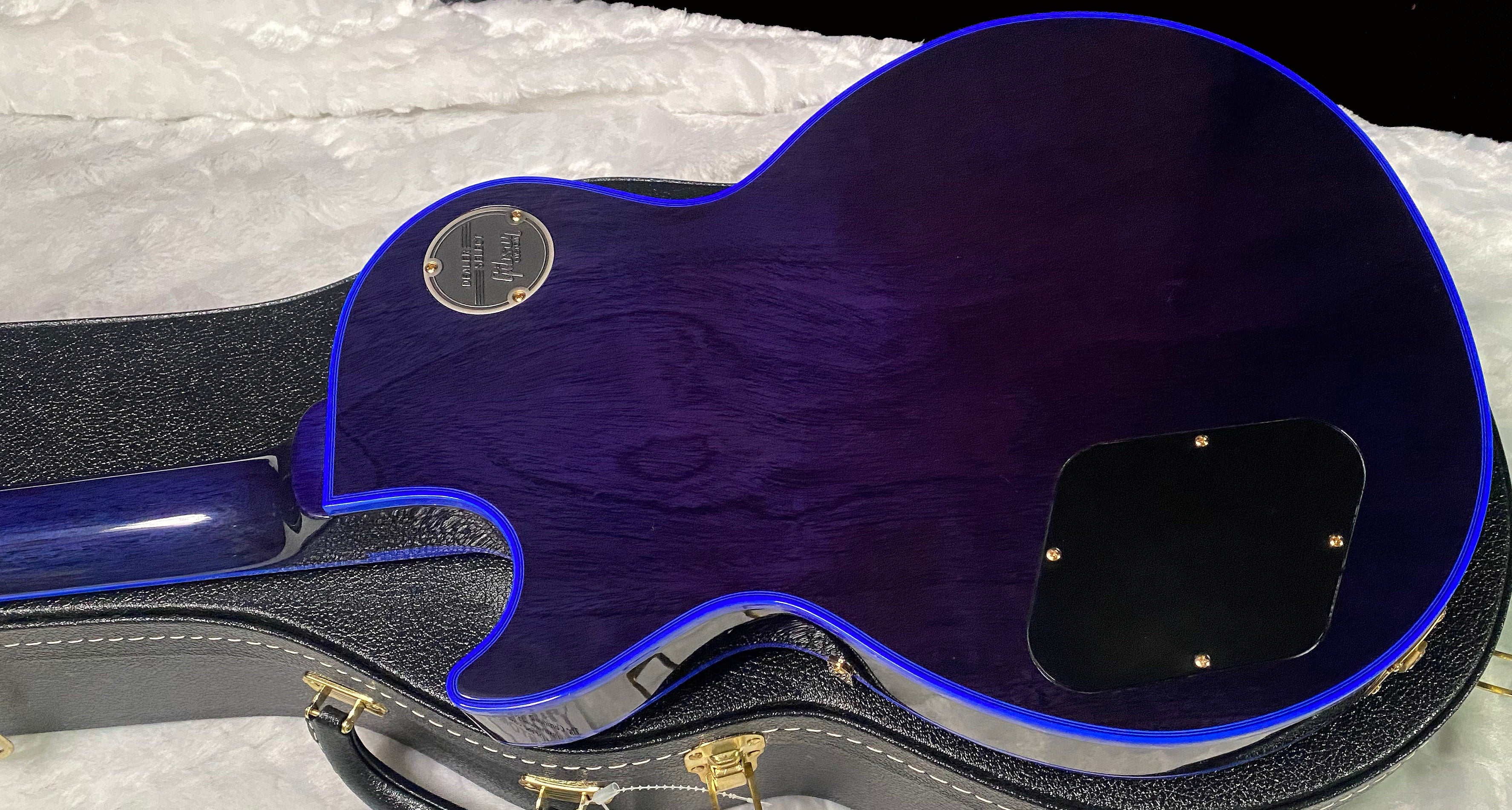 NEW! Gibson Dealer Select Custom Shop Les Paul Custom Blue Widow AAA Figured Flame Top - Authorized Dealer - 9.7 lbs - G07454