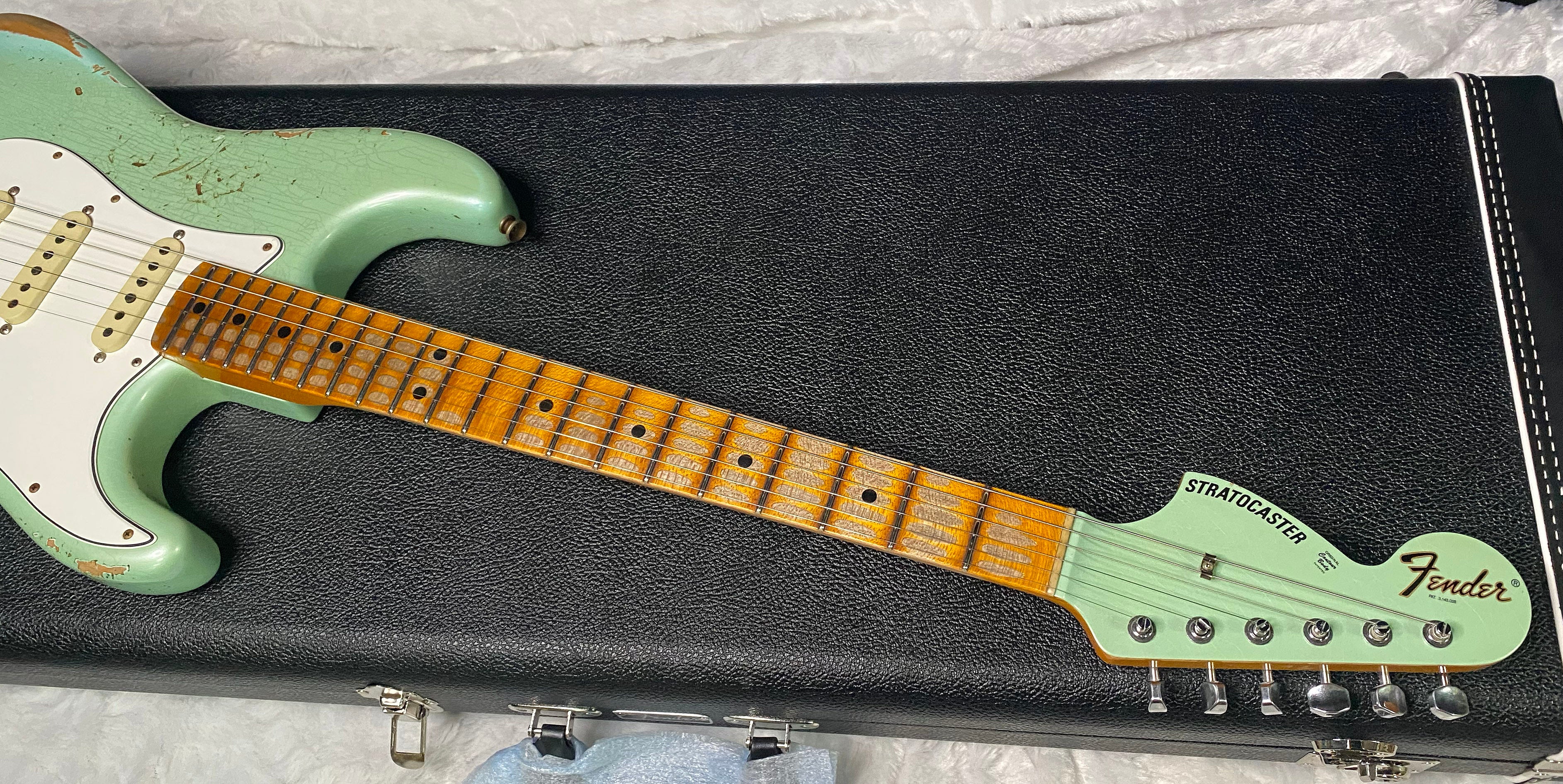 NEW! Fender Custom Shop Special Run '69 Stratocaster Heavy Relic - Handwound P/U's - Aged Surf Green Pearl - Reverse Headstock - 7.65lbs - Authorized Dealer - SUPER RARE! G07476