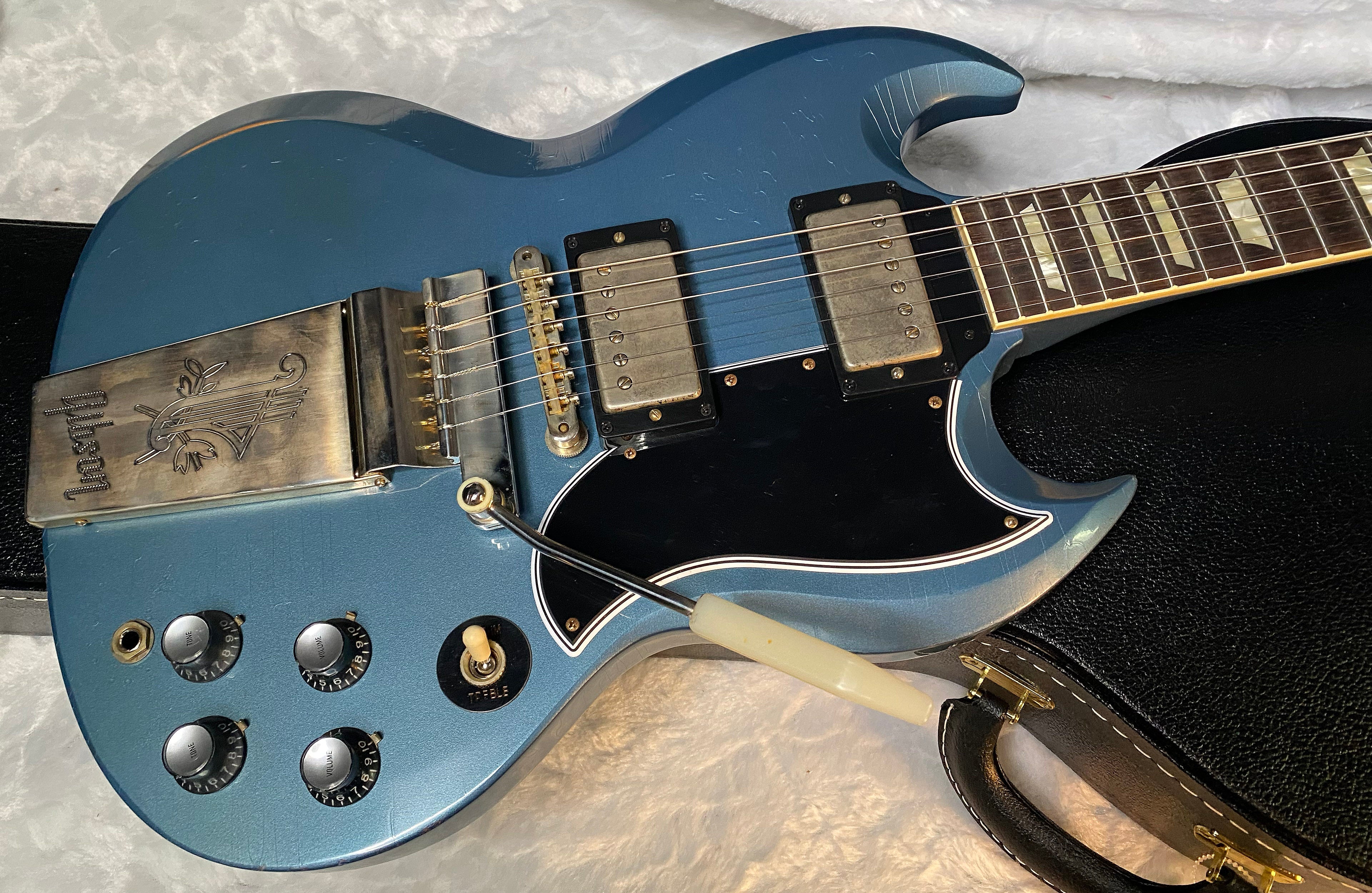 NEW! Gibson Custom Shop '64 SG Standard Maestro Vibrola - Murphy Lab Light Aged - Pelham Blue - Authorized Dealer - G06006