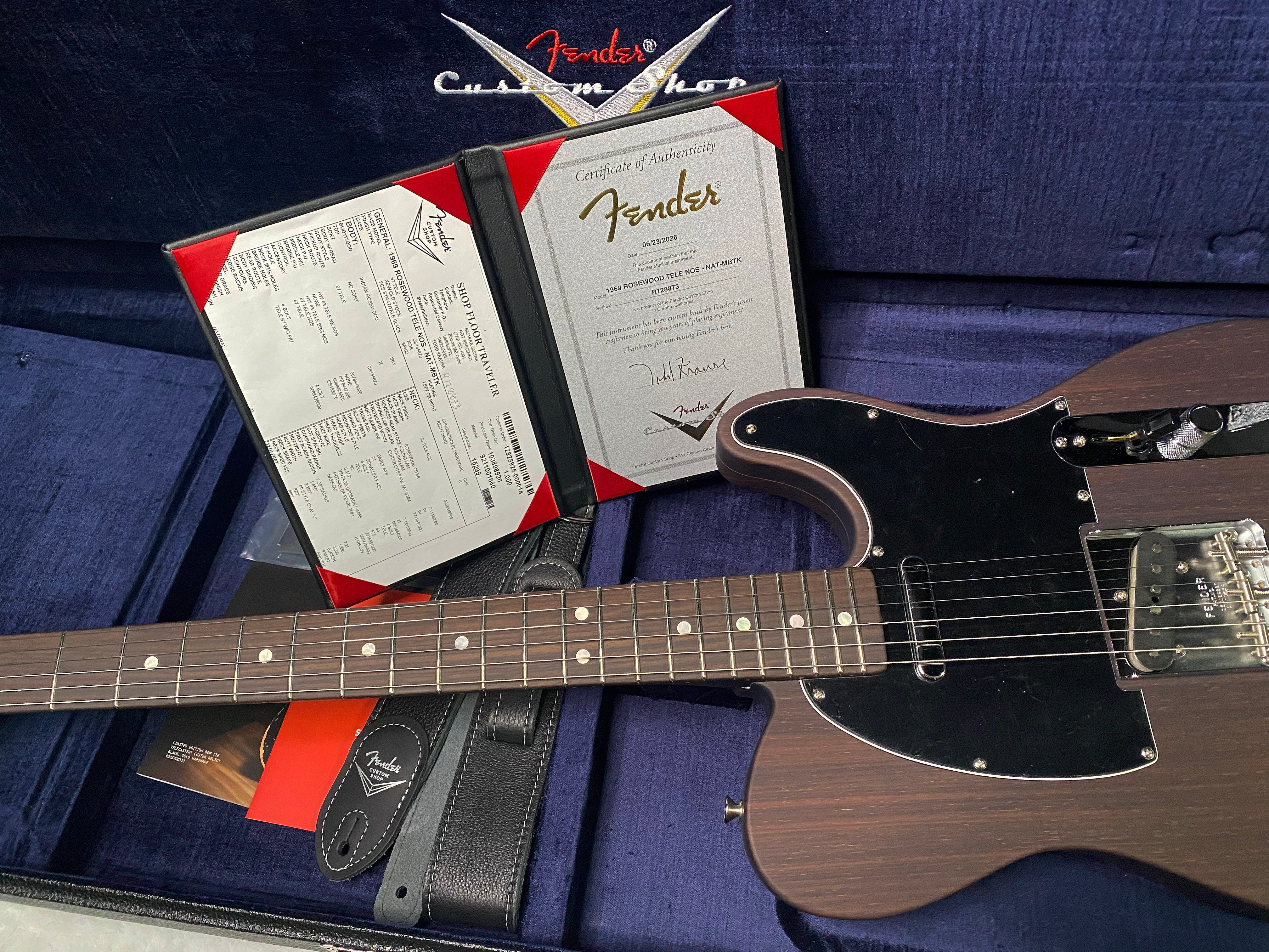NEW! Fender Custom Shop Masterbuilt Rosewood Telecaster - 1969 NOS - Todd Krause MBTK - Tele RARE! Authorized Dealer - Only 8.35 lbs - G07478