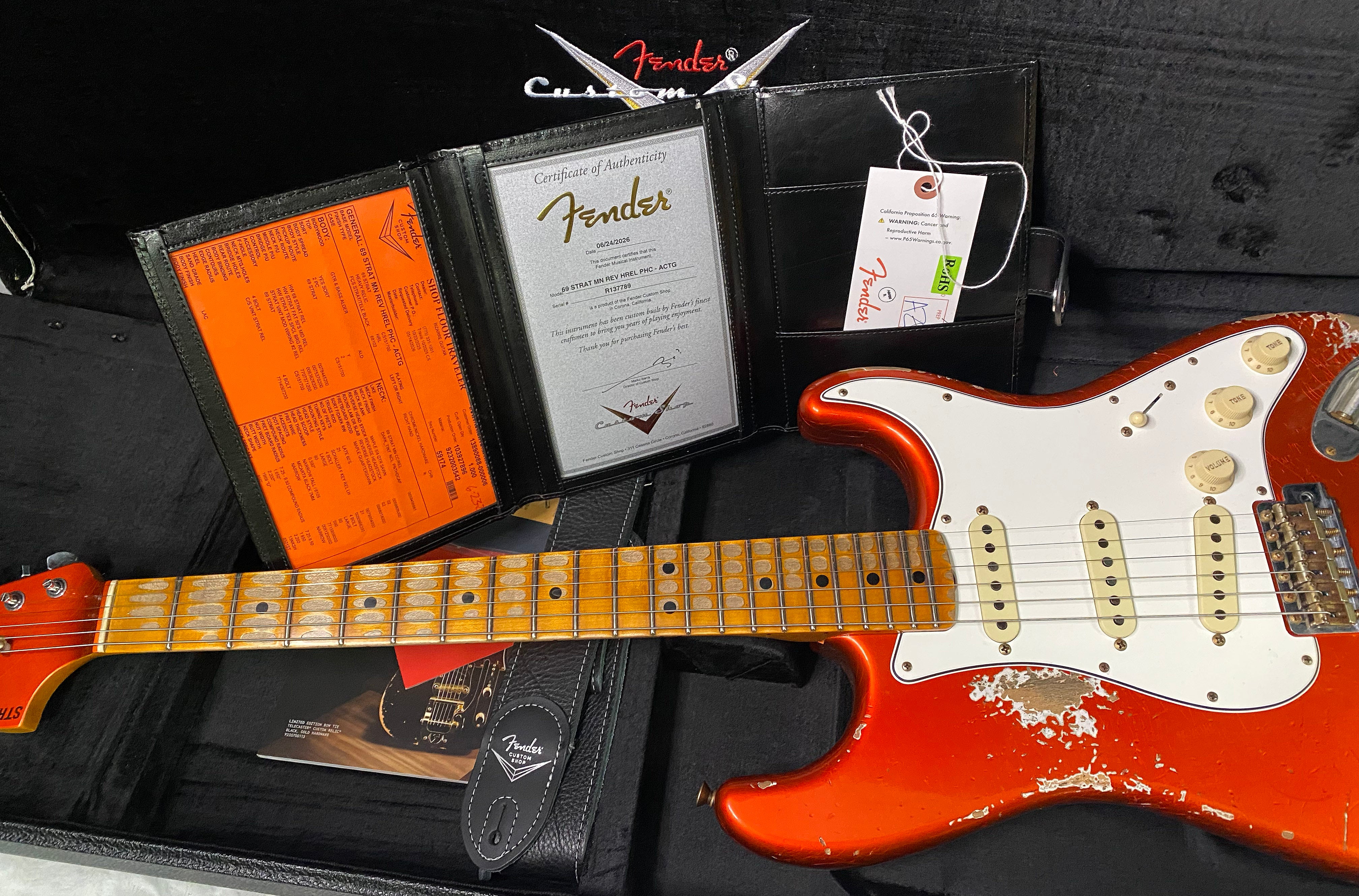 NEW! Fender Custom Shop Special Run '69 Stratocaster Heavy Relic - Handwound P/U's - Aged Candy Tangerine - Reverse Headstock - 8lbs - Authorized Dealer - SUPER RARE! G07474