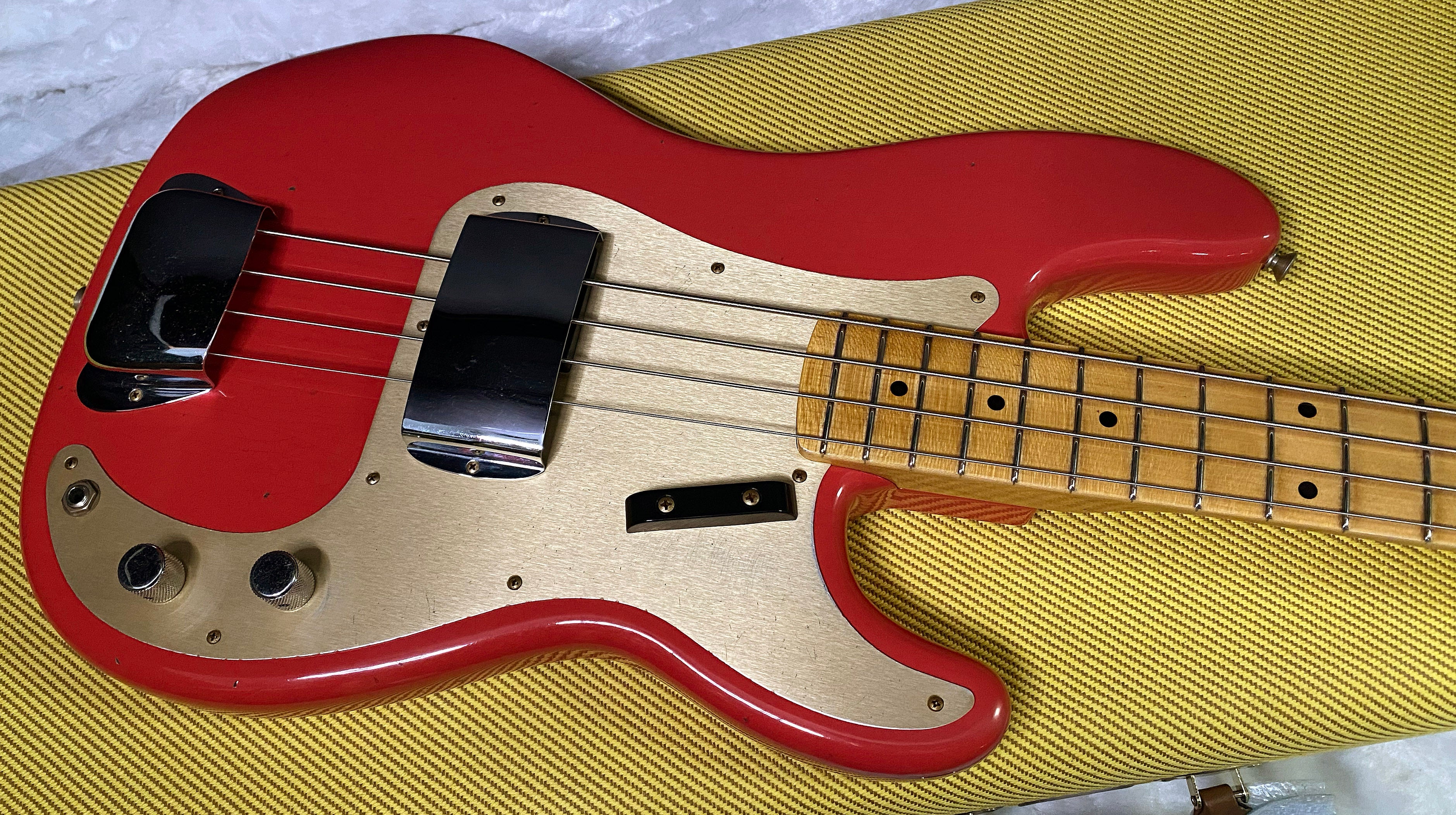 NEW! Fender Custom Shop 1958 Precision Bass Journeyman Relic - Fiesta Red - Authorized Dealer - 8.85lbs - G07481