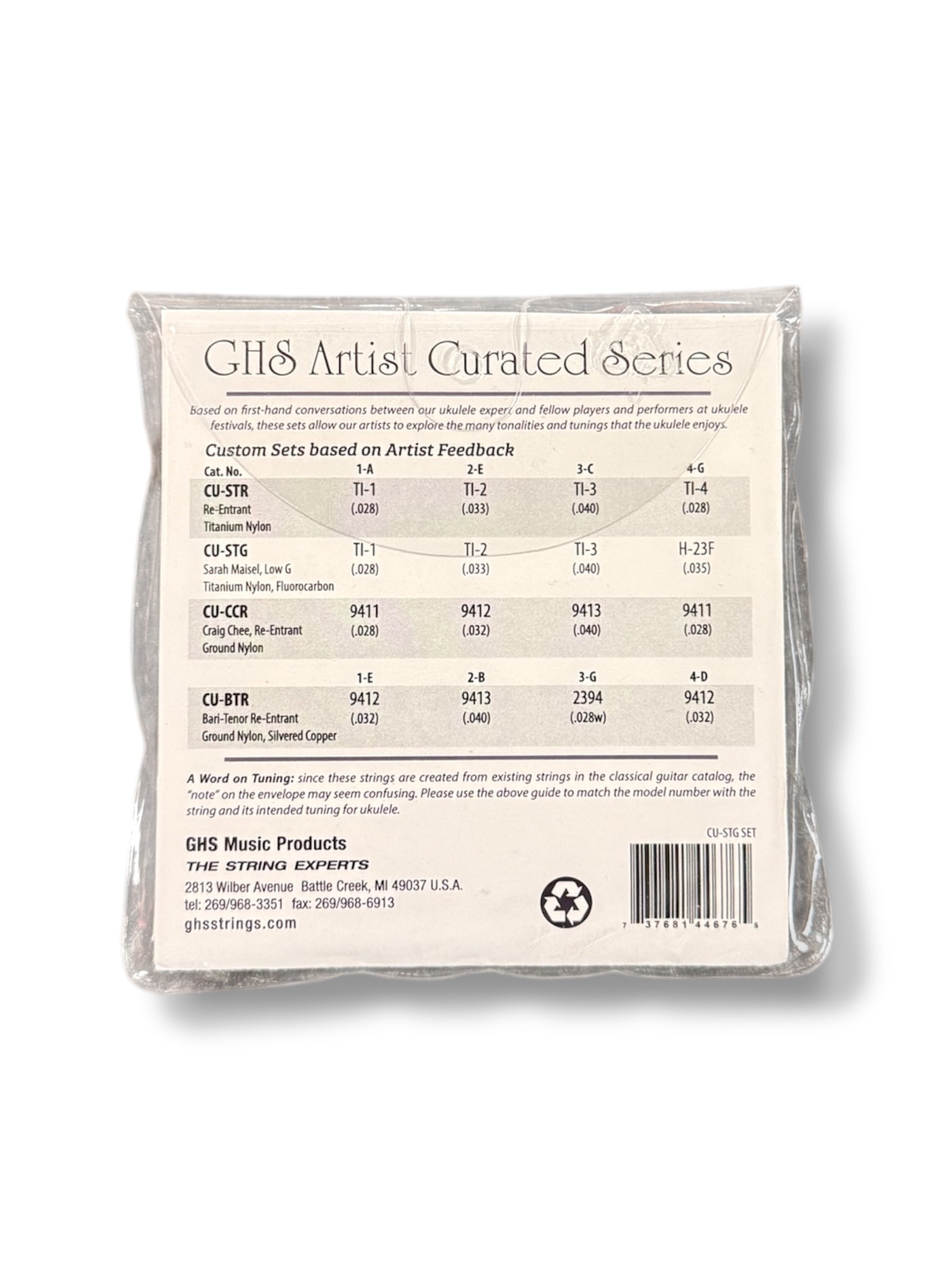 GHS Ukelele Strings - 3 Pack
