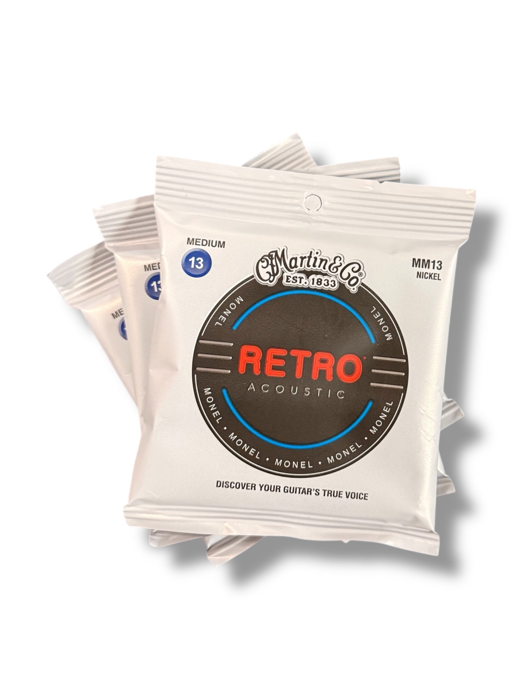 Martin Retro Medium 13 Acoustic Guitar Strings - 3 Pack