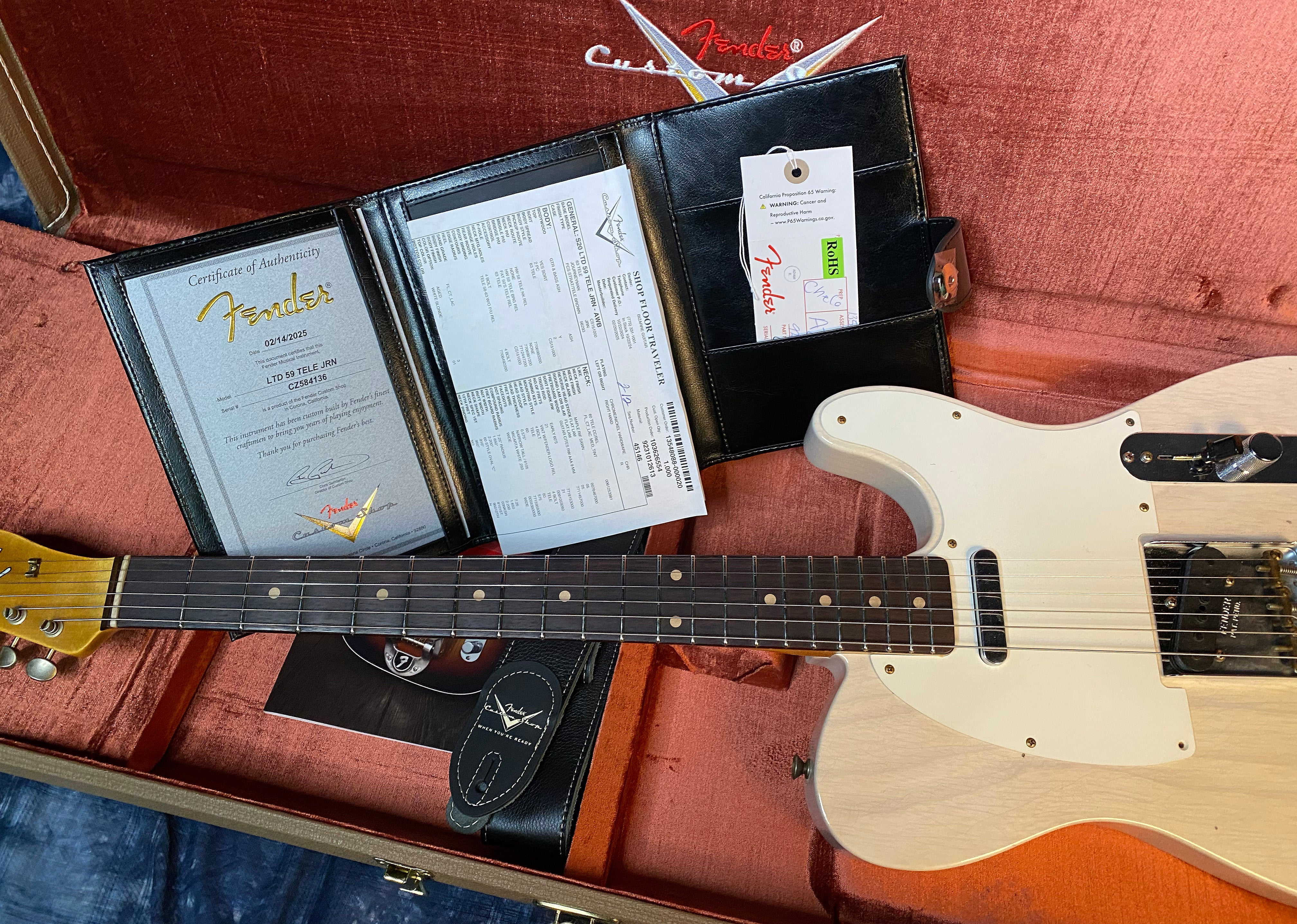 NEW ! 2025 Fender Custom Shop 1959 Limited Edition Telecaster Journeyman Relic - Aged White Blonde - Authorized Dealer - RARE - Only 7.1 lbs