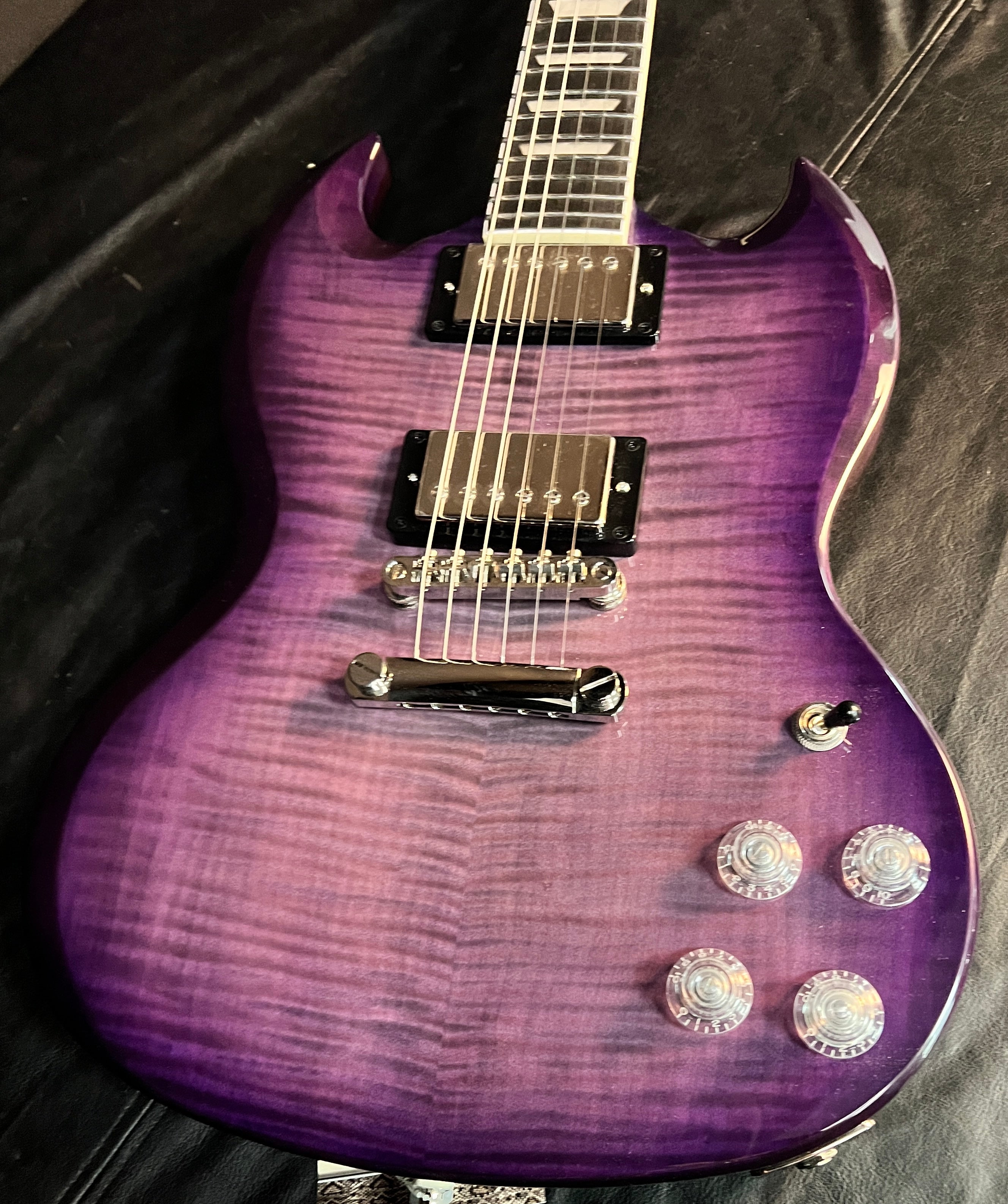 Epiphone SG Modern Figured - Purple Flame Burst - 7.6 Lbs. - G02872 - Authorized Dealer