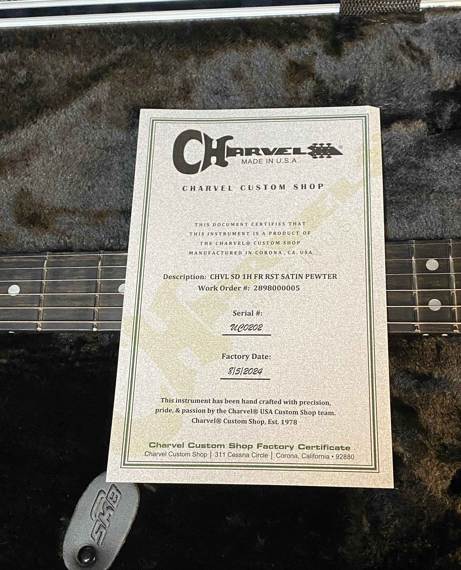 NEW! 2024 Charvel USA Custom Shop San Dimas 1H FR Roasted Satin Pewter - Authorized Dealer - 7.8lbs - G03939