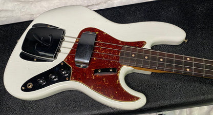 NEW! Fender Custom Shop 64 Jazz Bass Relic - Olympic White Finish - Only 9 lbs - Authorized Dealer - G07480