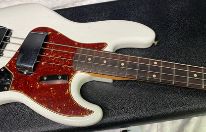 NEW! Fender Custom Shop 64 Jazz Bass Relic - Olympic White Finish - Only 9 lbs - Authorized Dealer - G07480